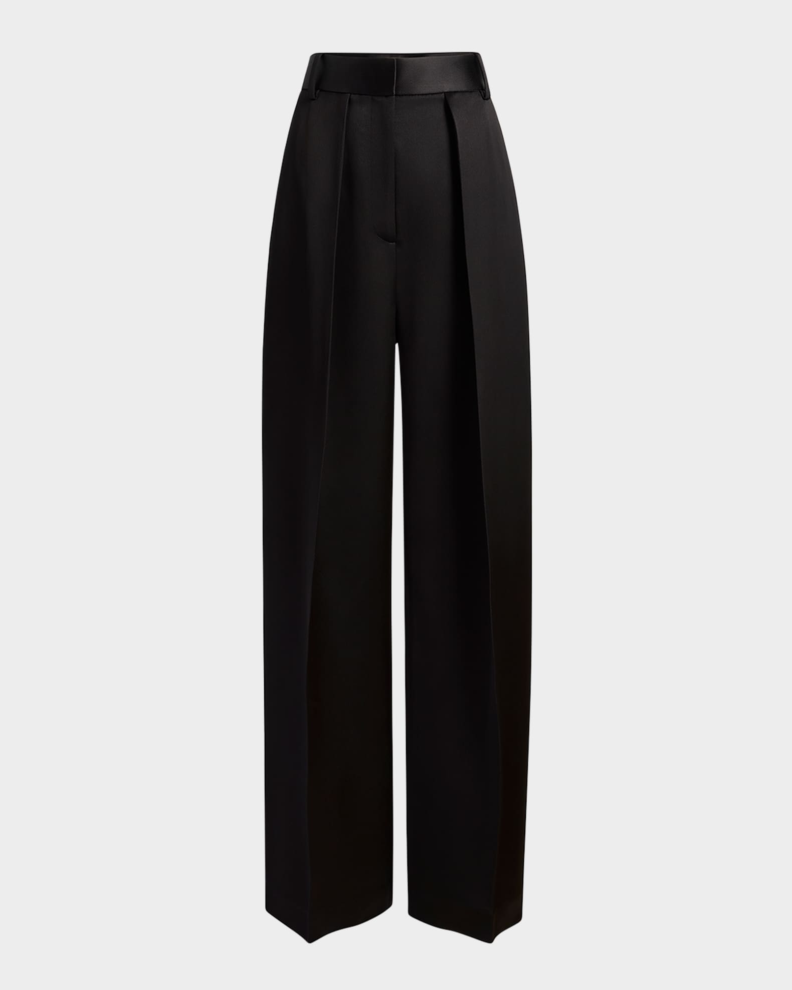 Maris Pleated Straight-Leg Pants 0