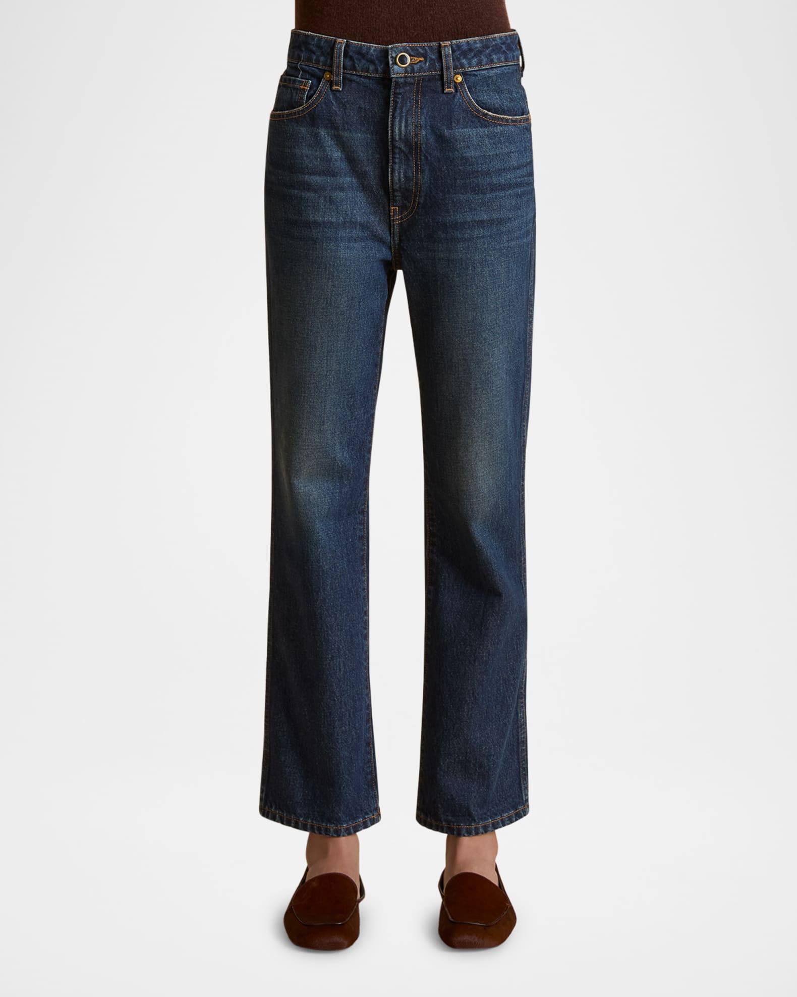 Khaite Abigail Straight-Leg Ankle Jeans | Neiman Marcus