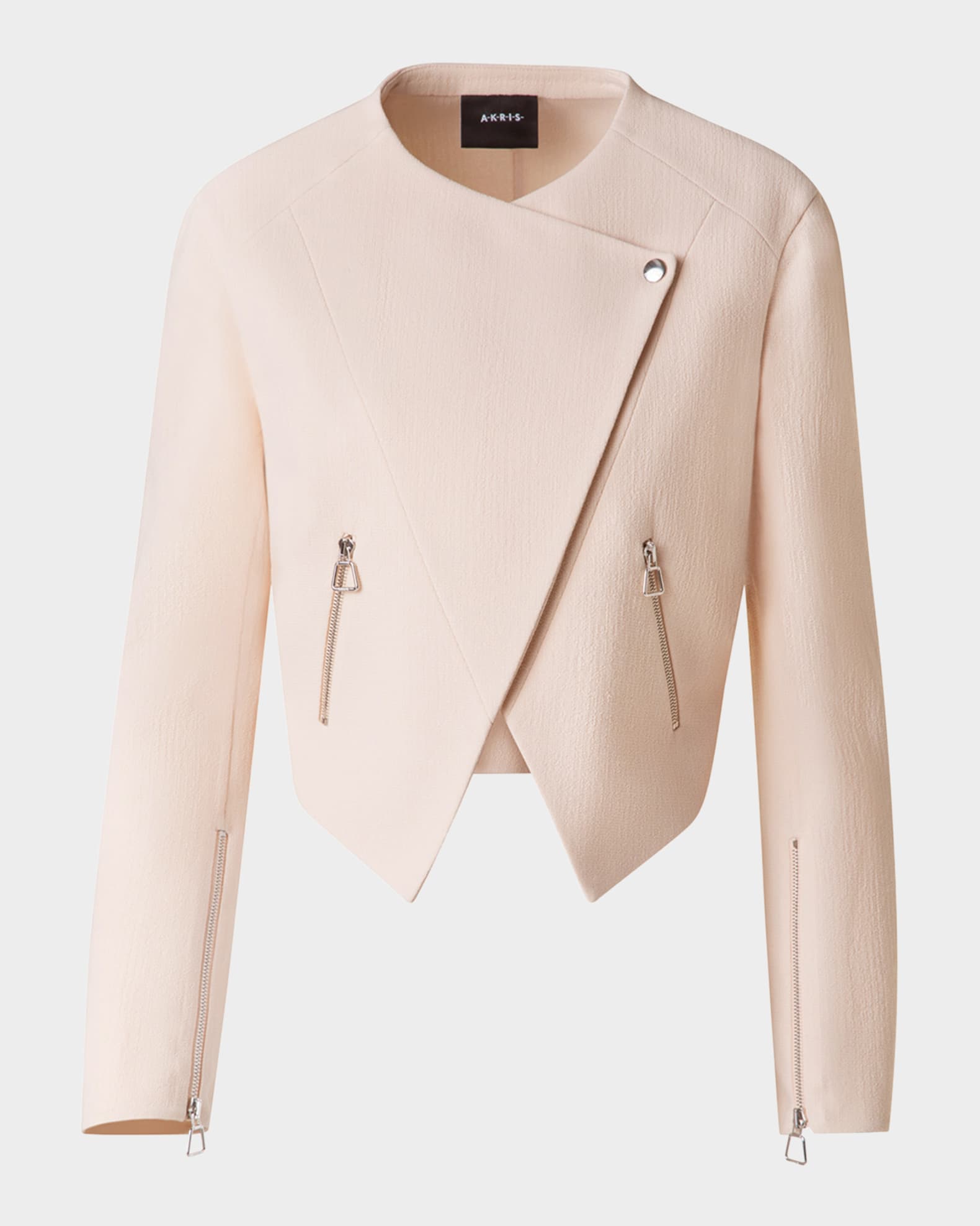 Ariel Asymmetric Wool Crepe Jacket 0
