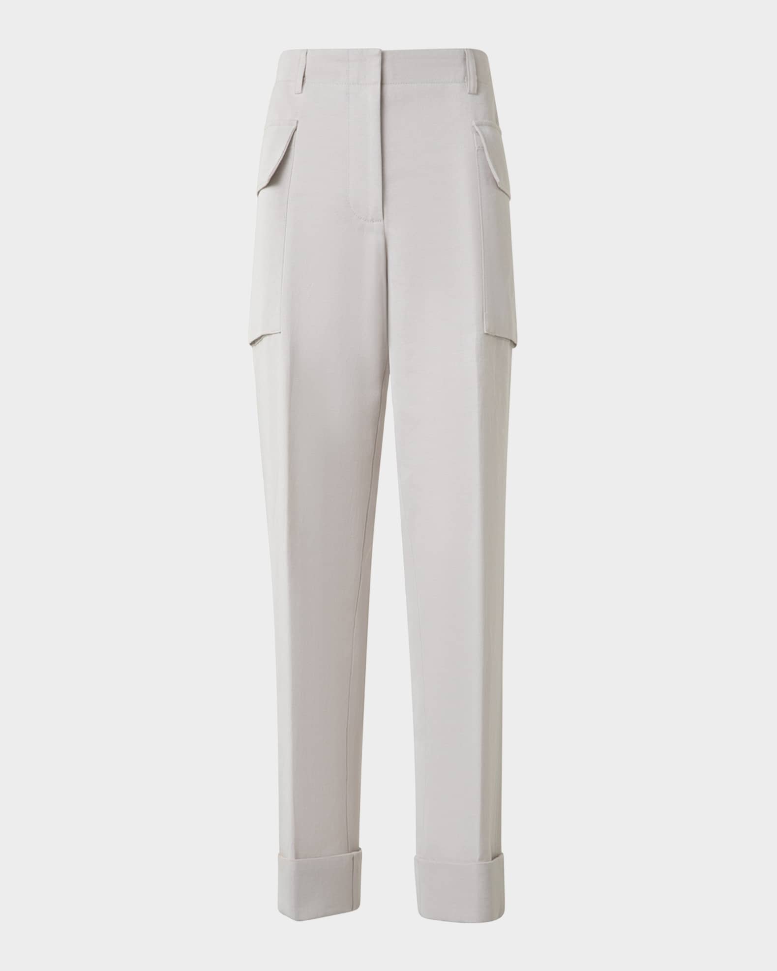 Marley Cropped Cotton-Linen Cargo Pants 0