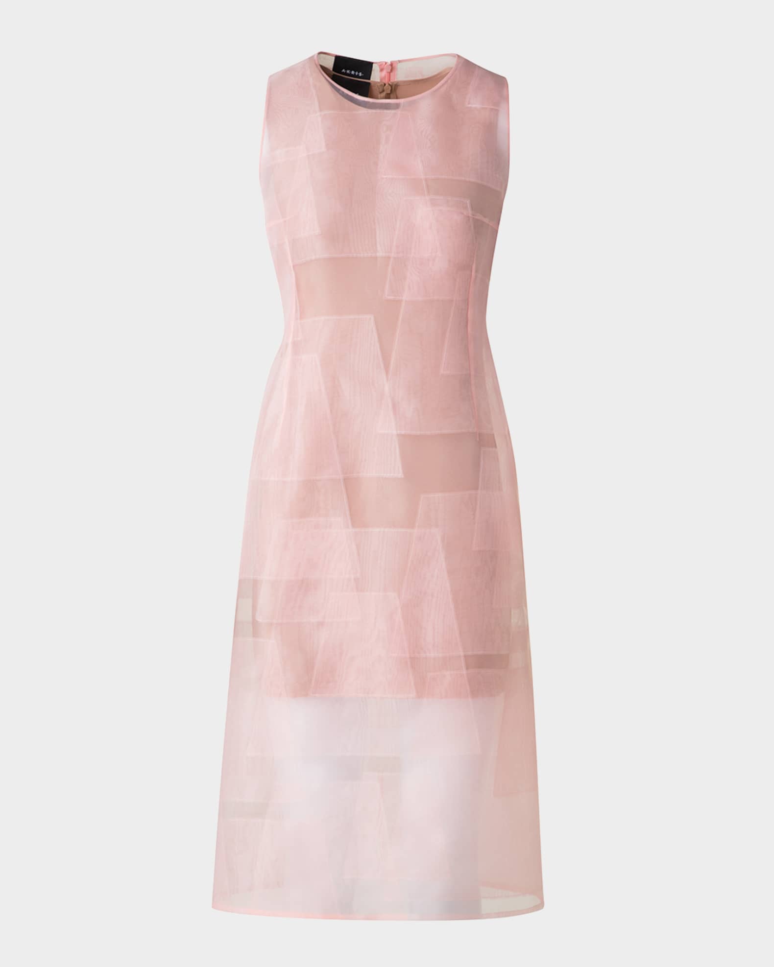 あきゅらいず　akyrise Akris Layered Trapezoid Techno Organza Sleeveless Dress