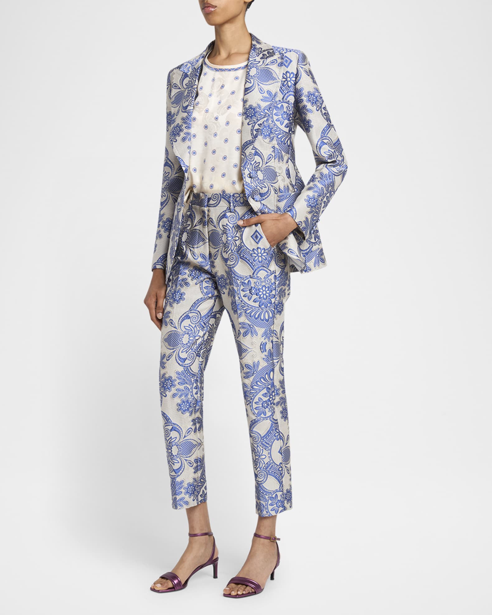 2024年レディースファッション福袋特集 Jacket Jacquard Paisley Floral Etro | Marcus Neiman ジャケット・アウター