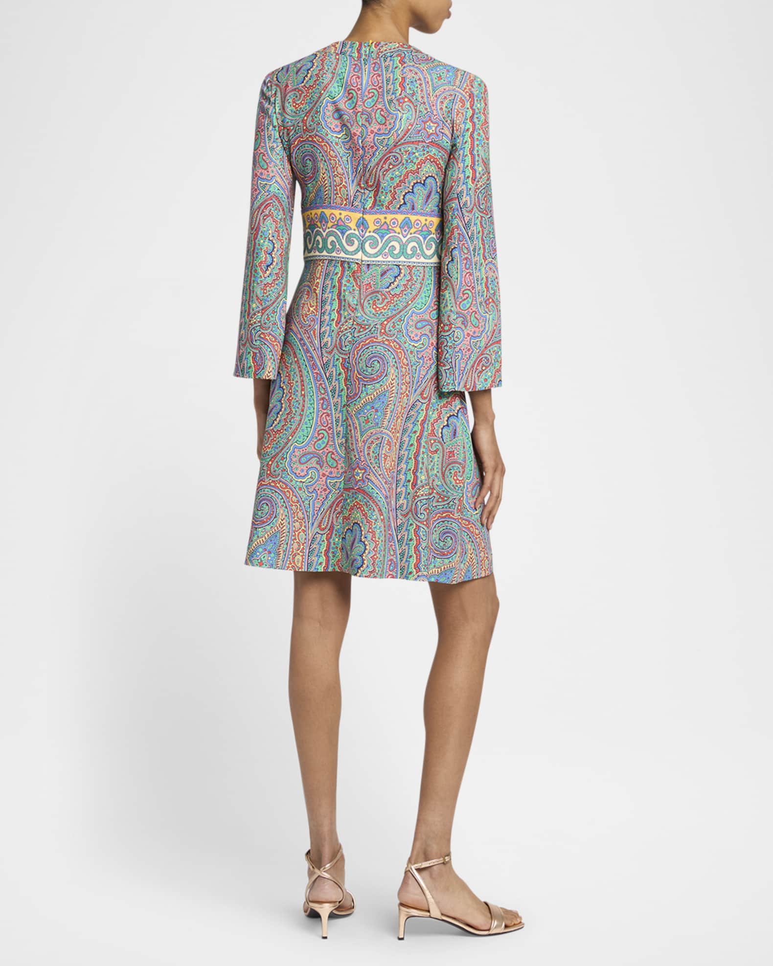 Etro Paisley Knee-Length Dress | Neiman Marcus
