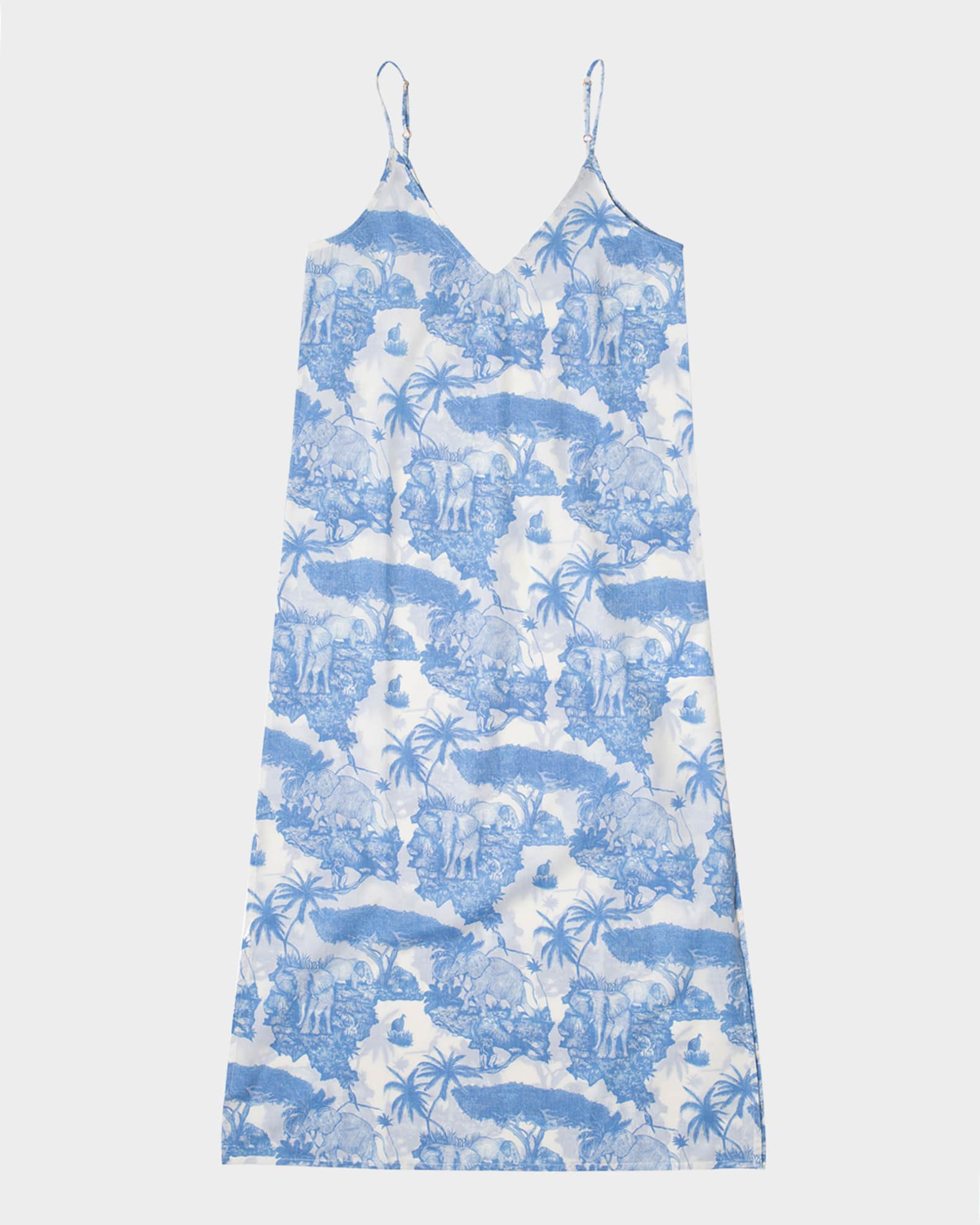 Toile-Print Cotton Slip Nightie 0