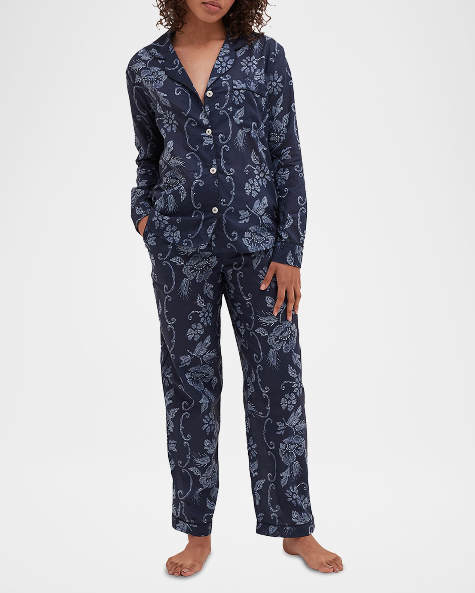 Floral-Print Organic Cotton Pajama Set 1