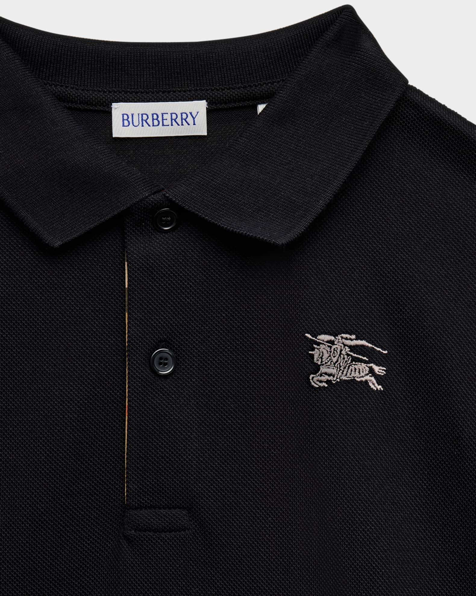 Burberry Boy's Johane Cotton Pique EKD Polo Shirt, Size 3-14