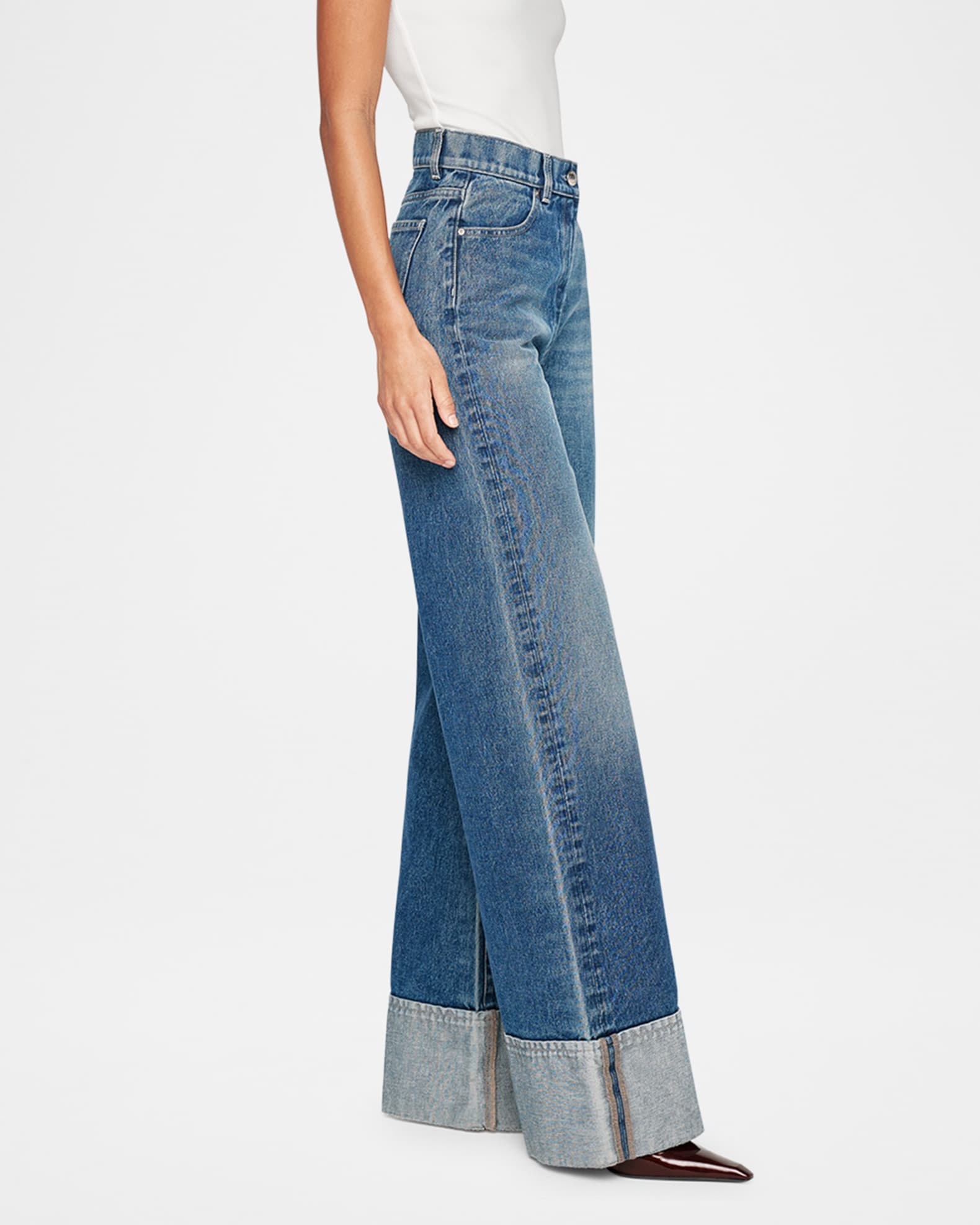 DL1961 Hepburn Wide-Leg High-Rise Jeans | Neiman Marcus