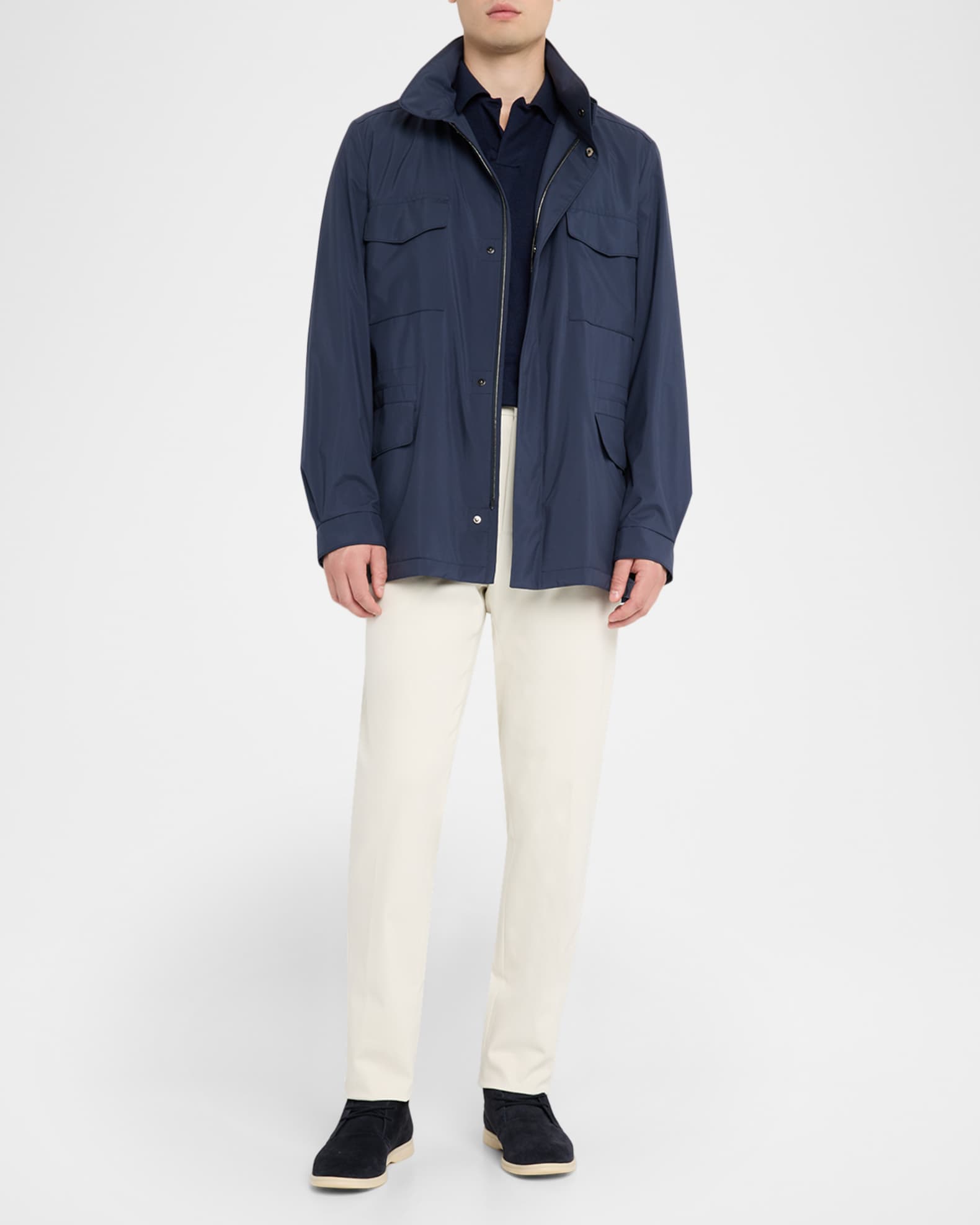 Loro Piana Men's Traveller Microfiber Storm System Field Jacket