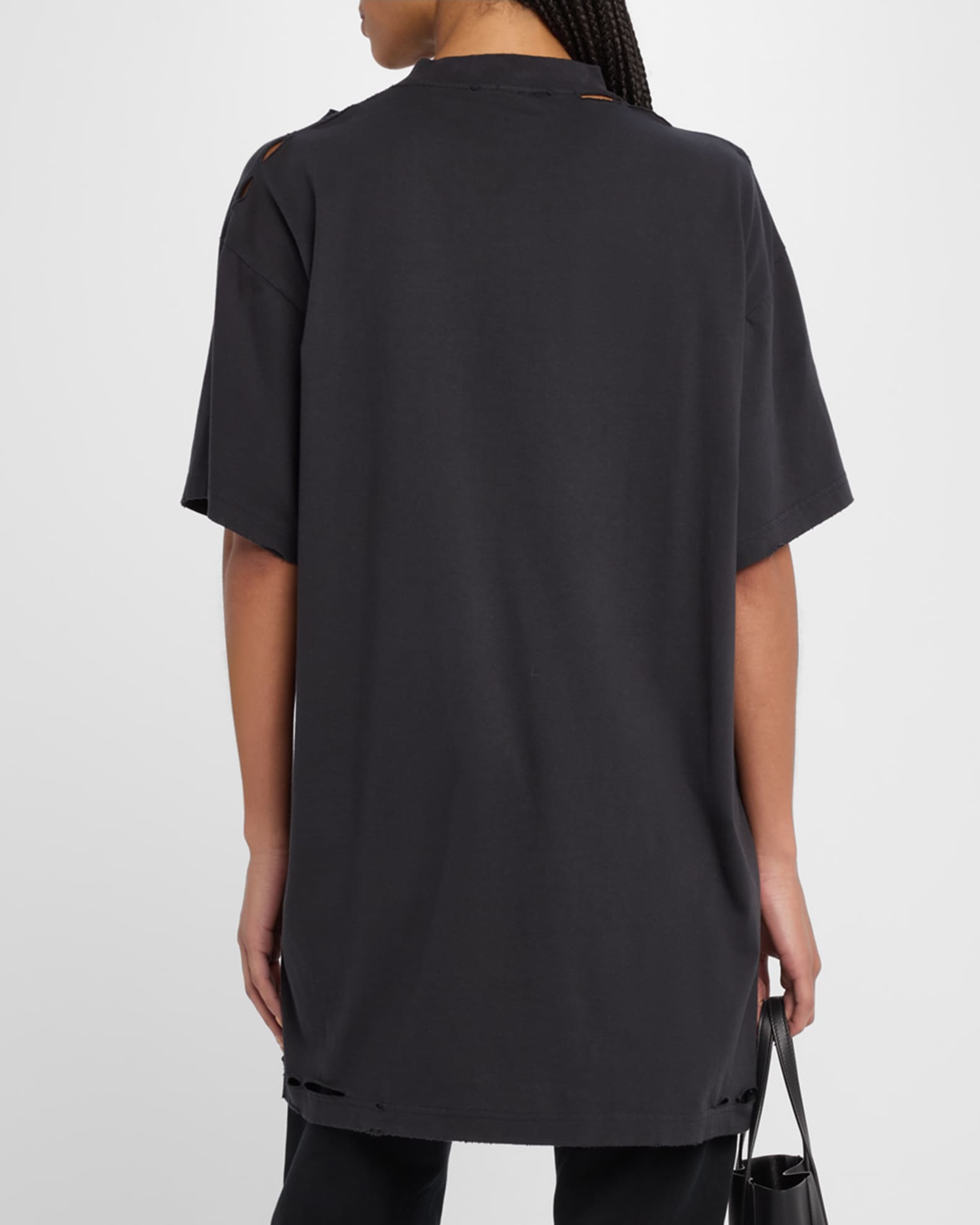 Balenciaga Optical Print Oversized Jersey T-Shirt | Neiman