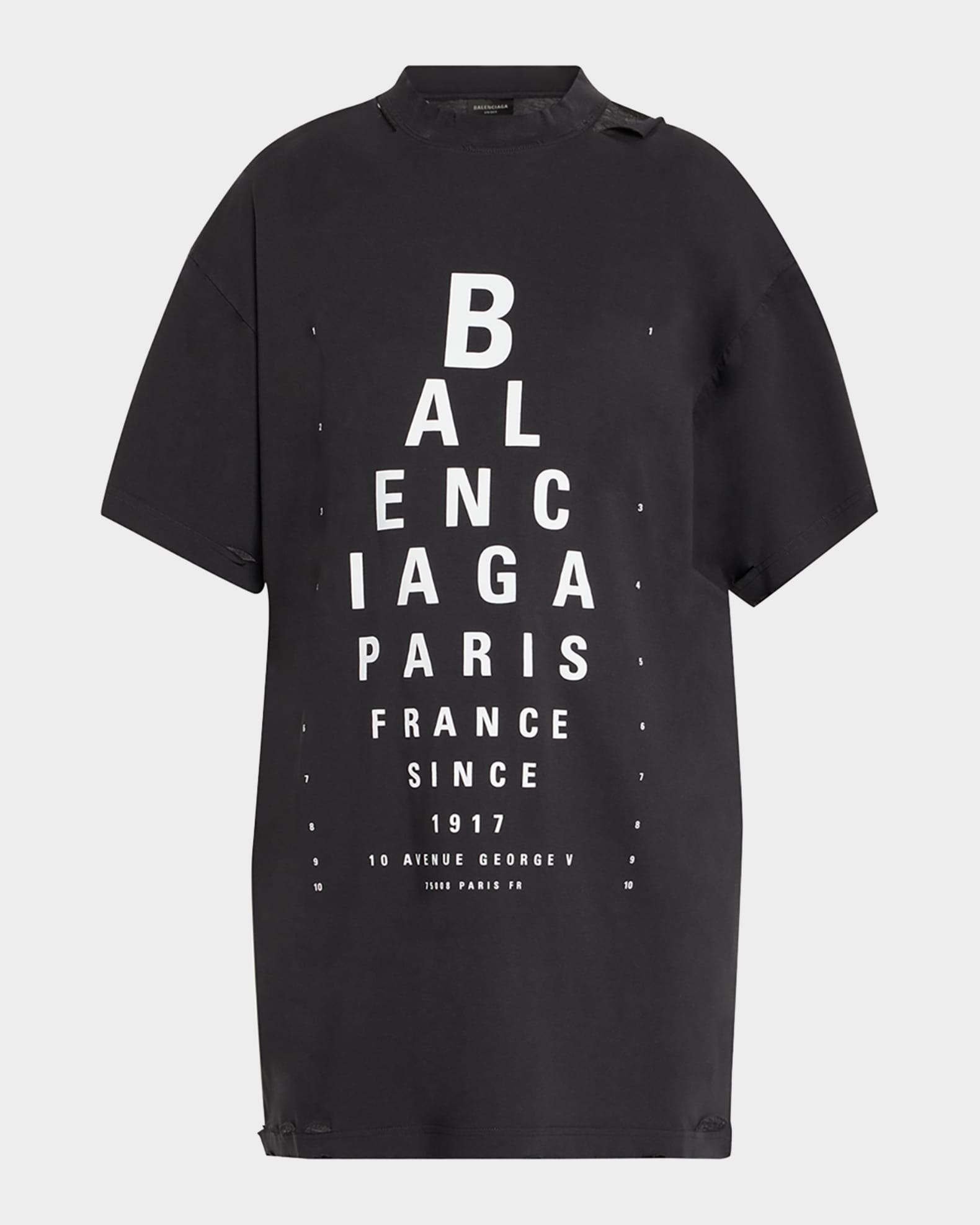 Balenciaga Optical Print Oversized Jersey T-Shirt | Neiman