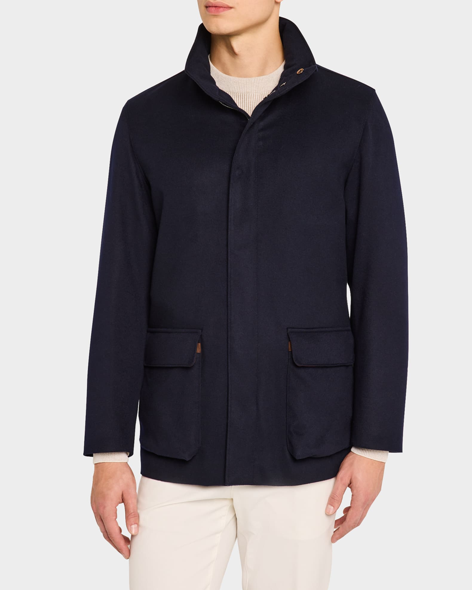 Loro Piana Men's Winter Voyager Cashmere Coat | Neiman Marcus
