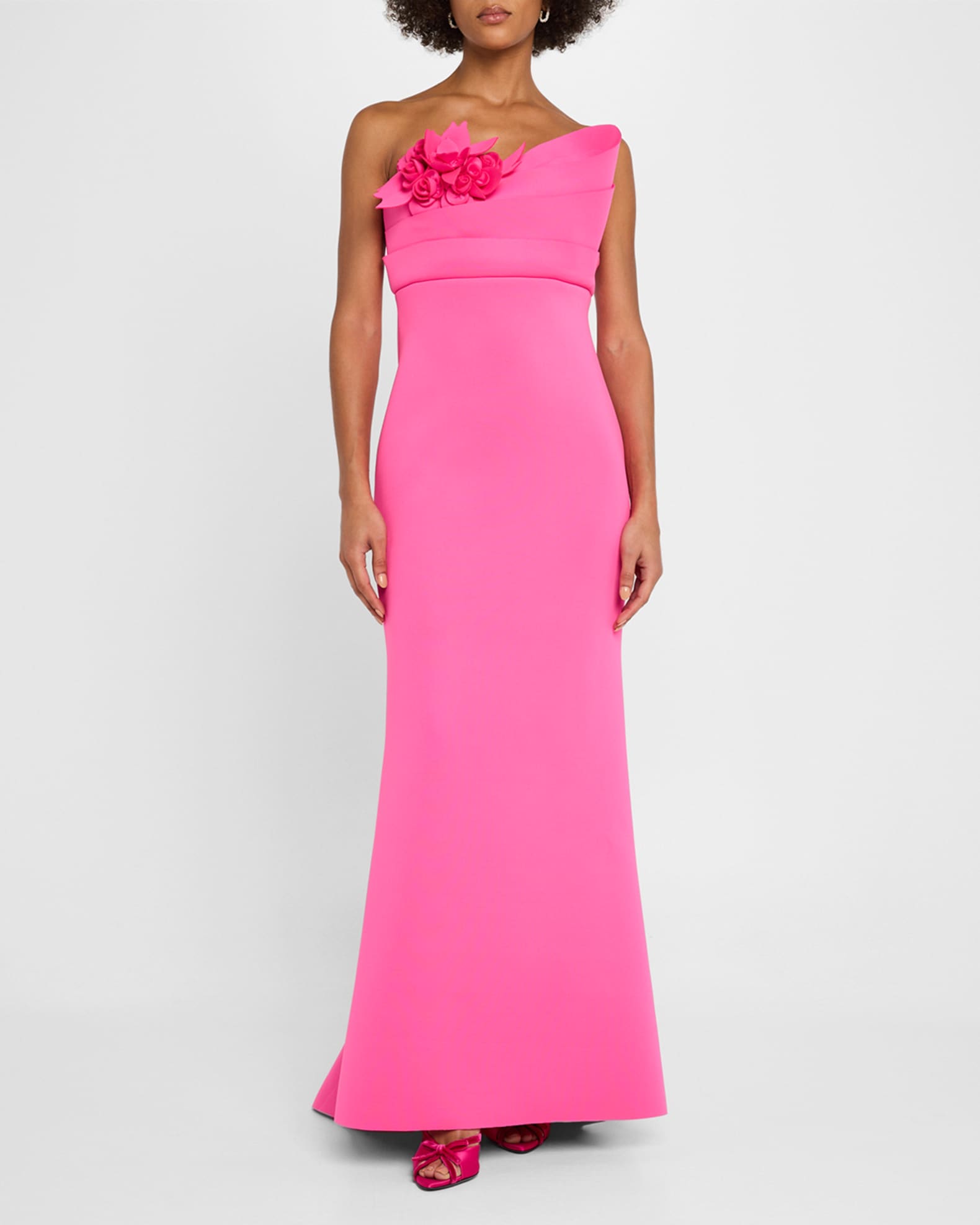 Badgley mischka add to hearts embroidered mesh dress discount