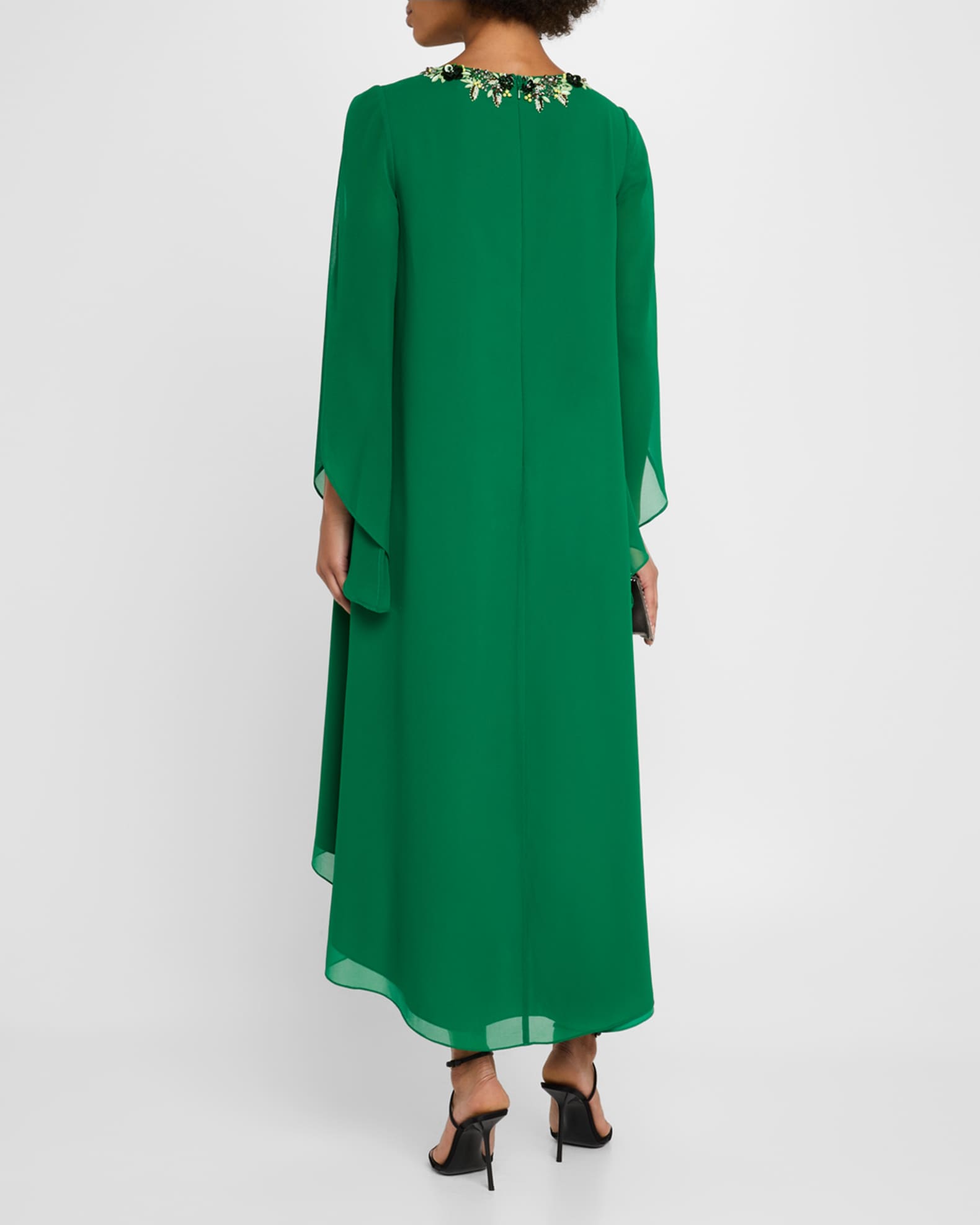 【美品】アキラナカ Layered organza dress グリーン AKIRA NAKA(アキラナカ) 「Layer organza dress」 レイヤード