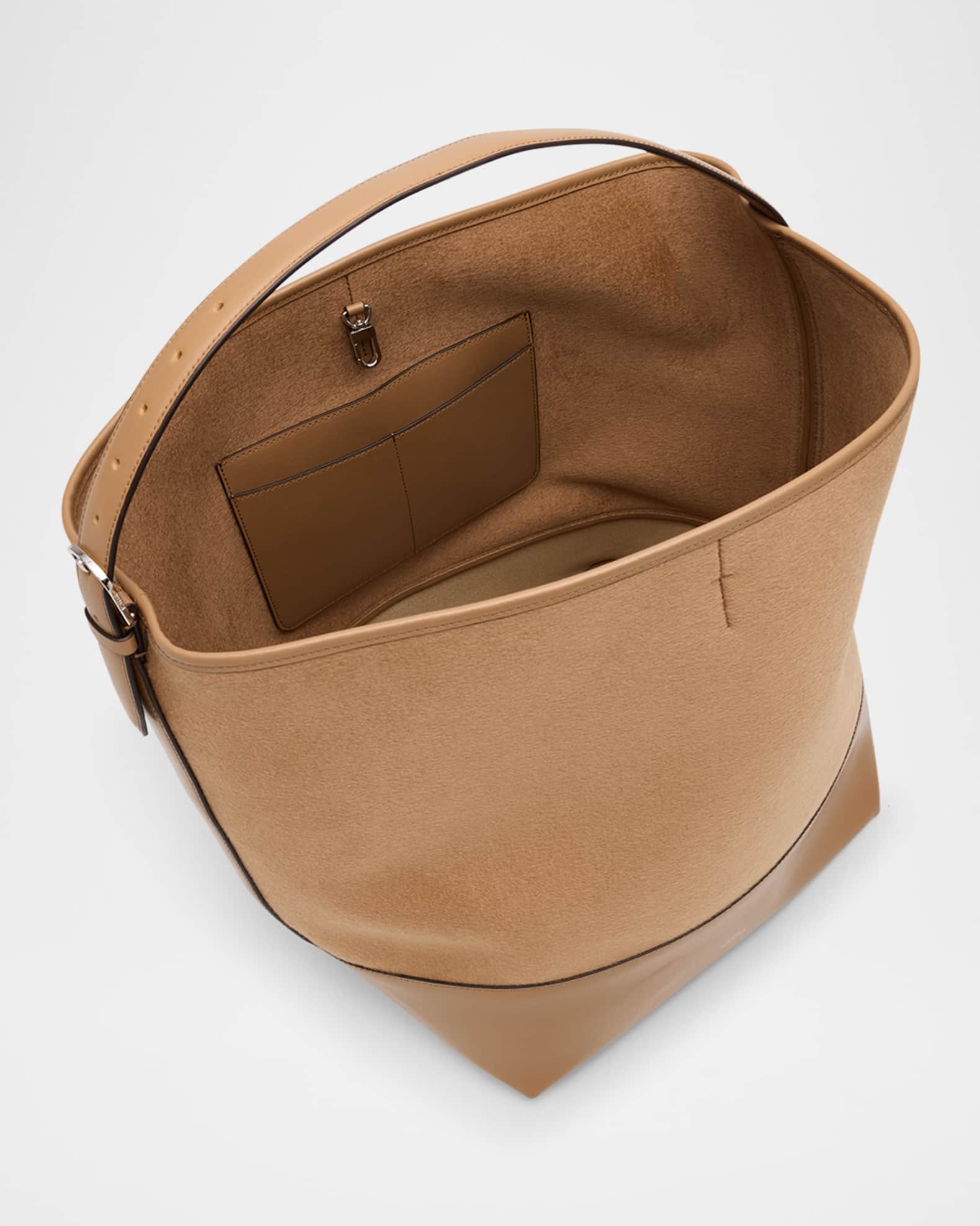 Toteme Belted Wool & Leather Tote Bag | Neiman Marcus