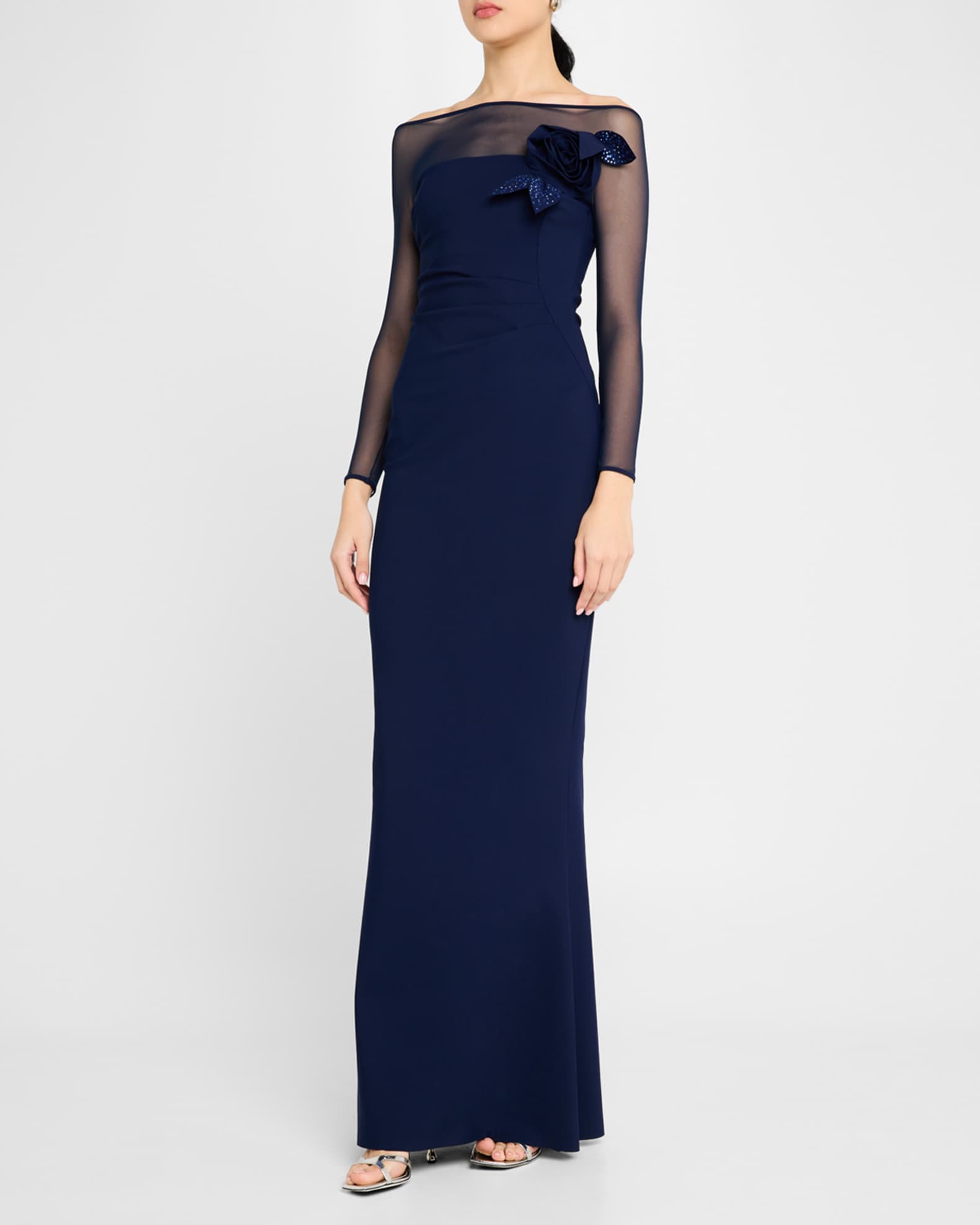 Saori Off-Shoulder Illusion Mermaid Gown 1