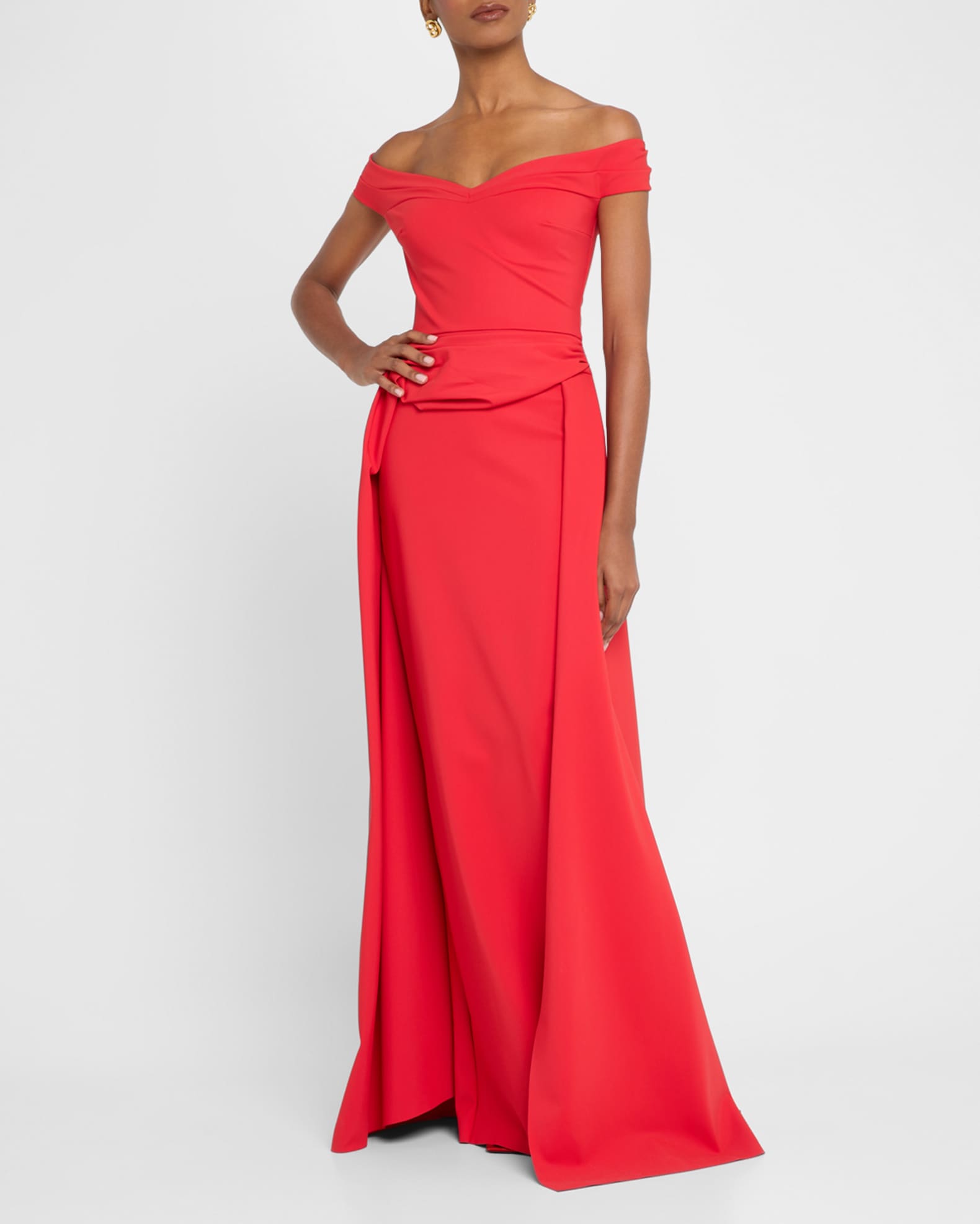 Chiara Boni La Petite Robe Radisvi Draped Off-Shoulder Gown