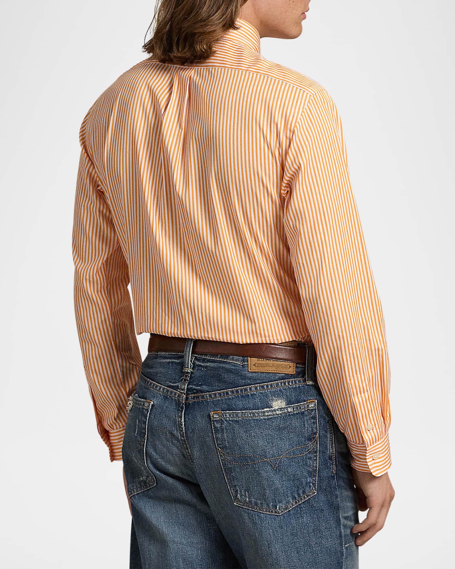 Polo Ralph Lauren Men's Classic-Fit Stripe Poplin Shirt | Neiman Marcus