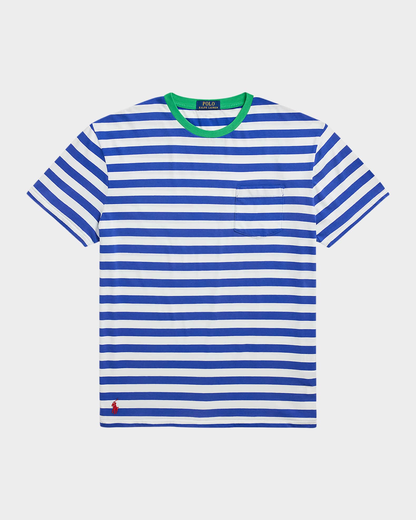 Blue and white striped ralph lauren t shirt store