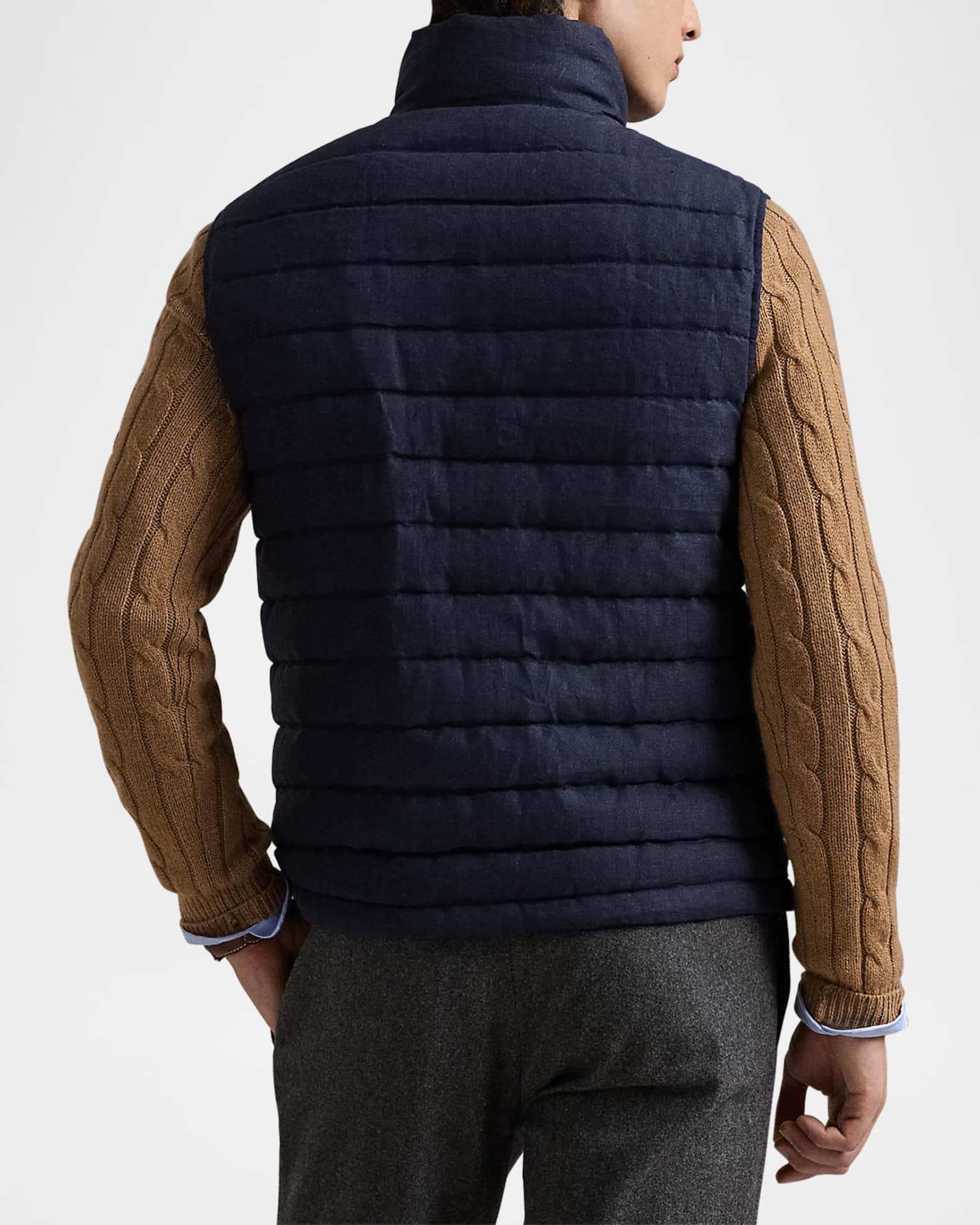 RRL RALPH LAUREN Men's Gilet Vest Indigo Width 47cm Length(F