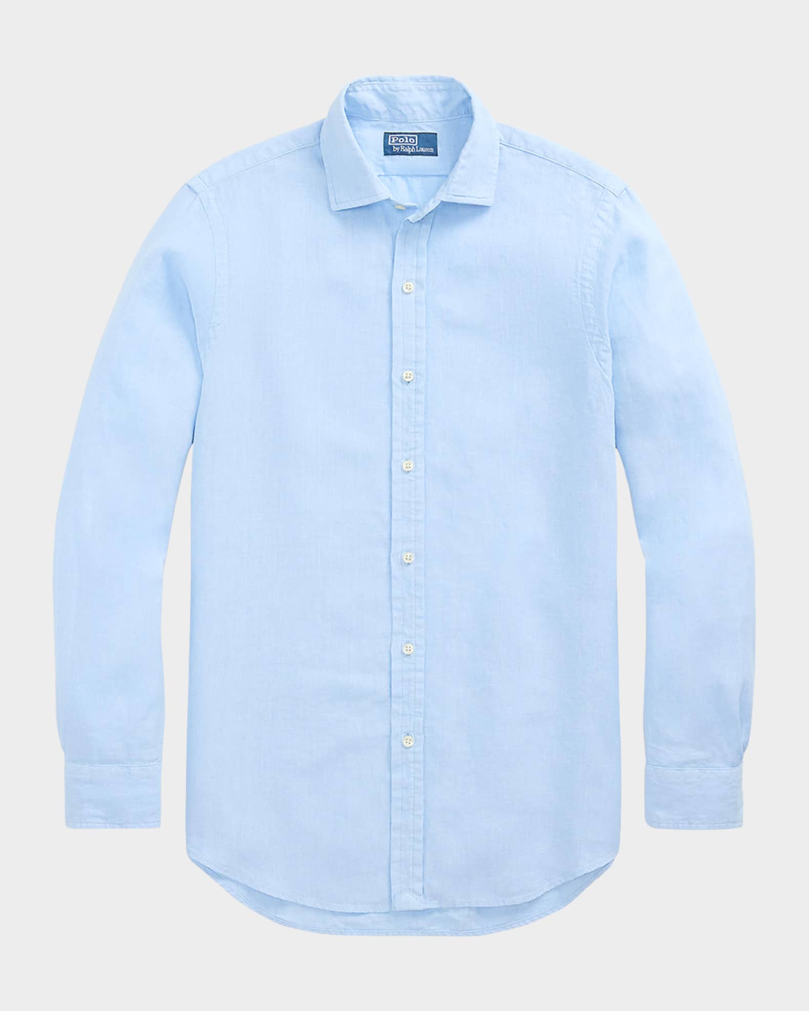 Men's Classic-Fit Linen Casual Button-Down Shirt 0