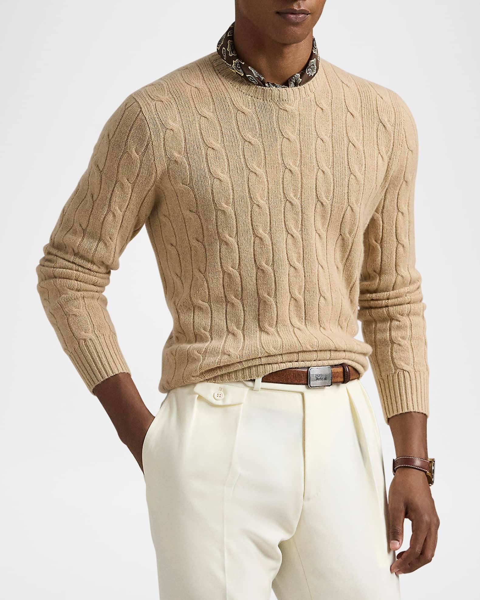2024高い素材  The Men's Lauren Ralph Polo Iconic Cashmere Cable-Knit トップス