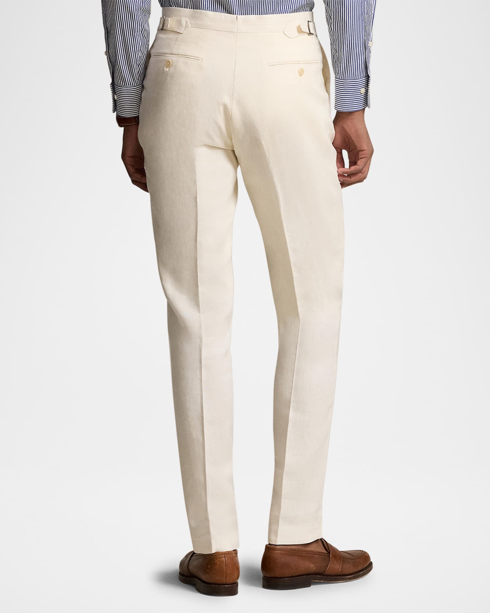 Polo Ralph Lauren Men s Flat Front Linen Trousers Neiman Marcus