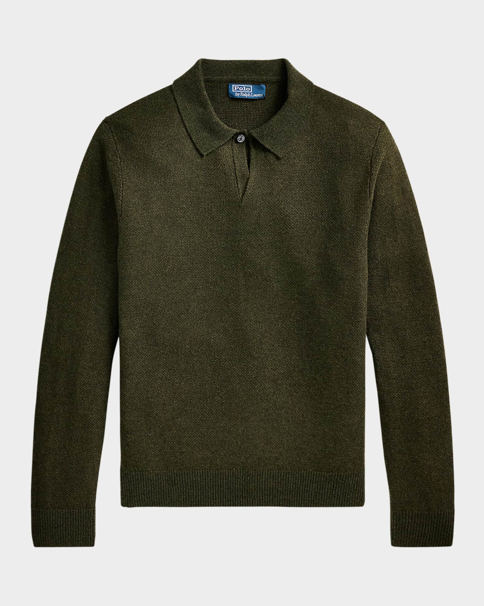 Polo Ralph Lauren Men's Linen-Cashmere Johnny-Collar Sweater