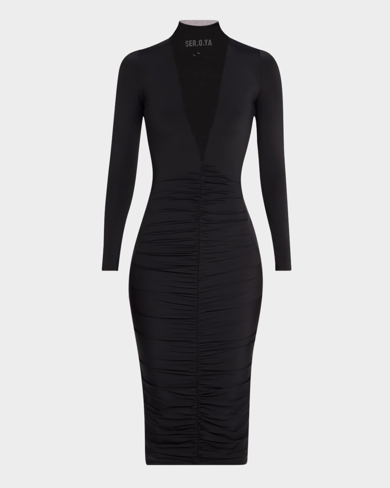 Priyanka Mesh V-Cut Midi Dress 0