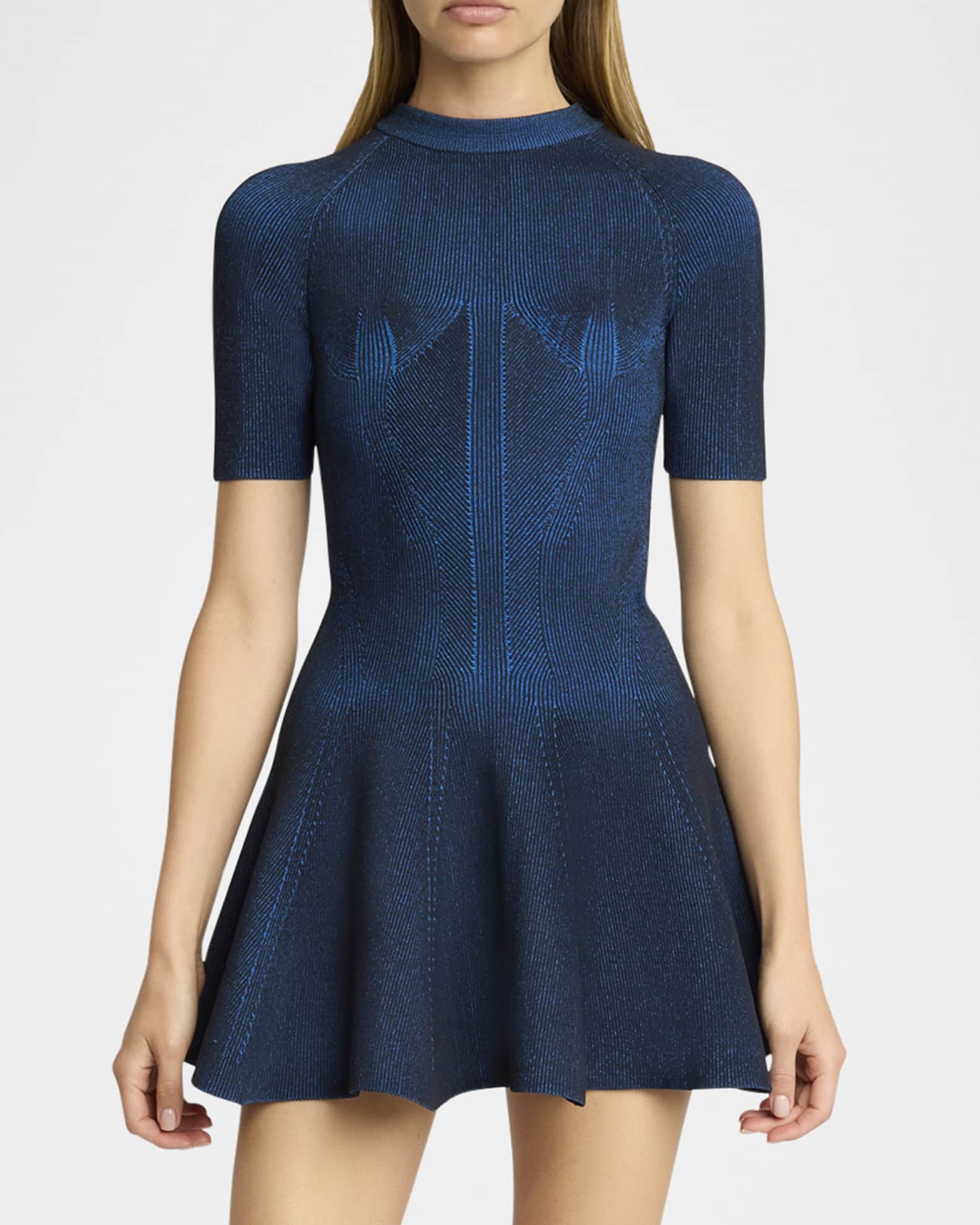 【関税＆送料込み】Balmain Mini Knit Dress Balmain V-Neck 4 Pocket Mini Knit Dress | Neiman Marcus