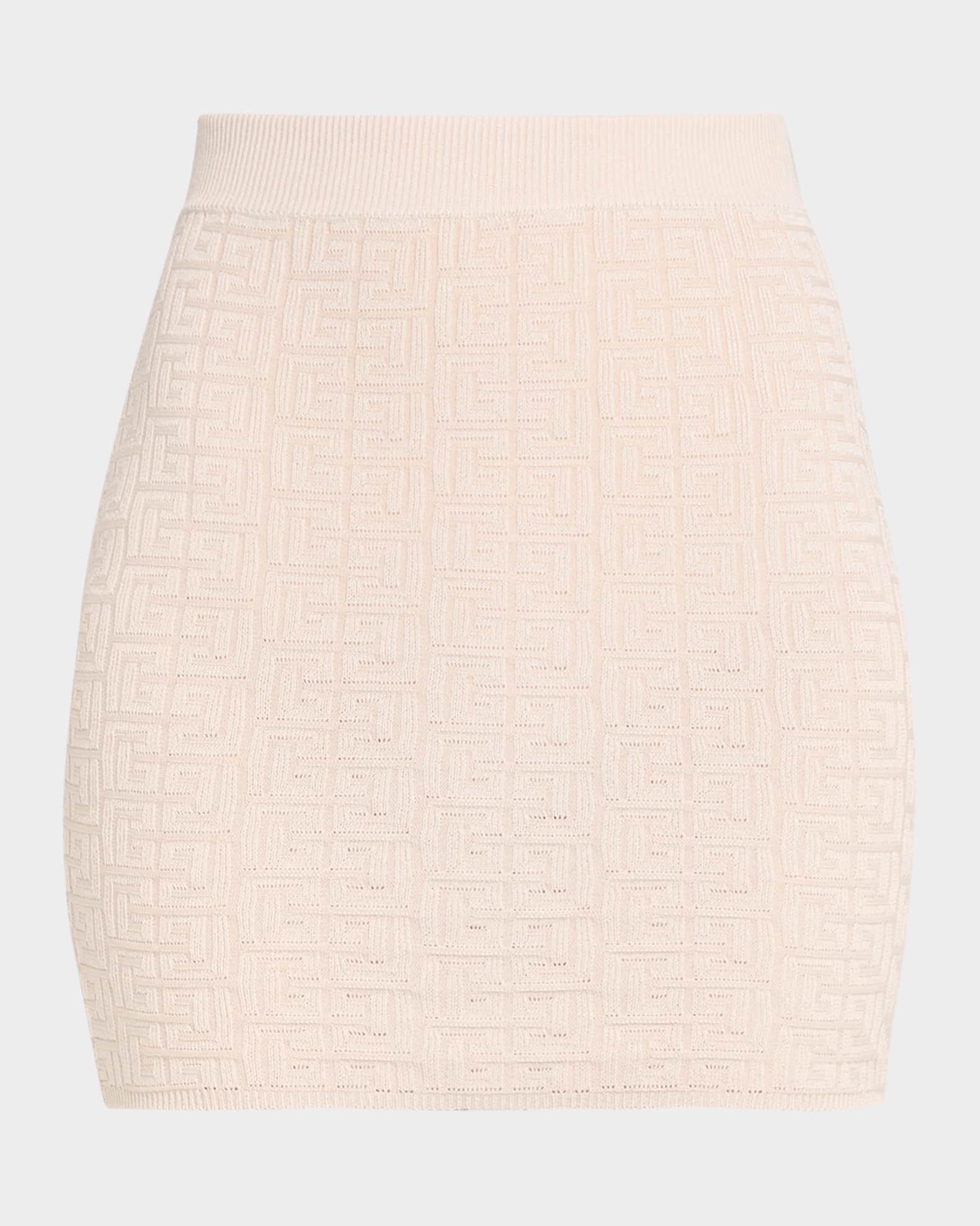 Monogram Knit Mini Skirt 0