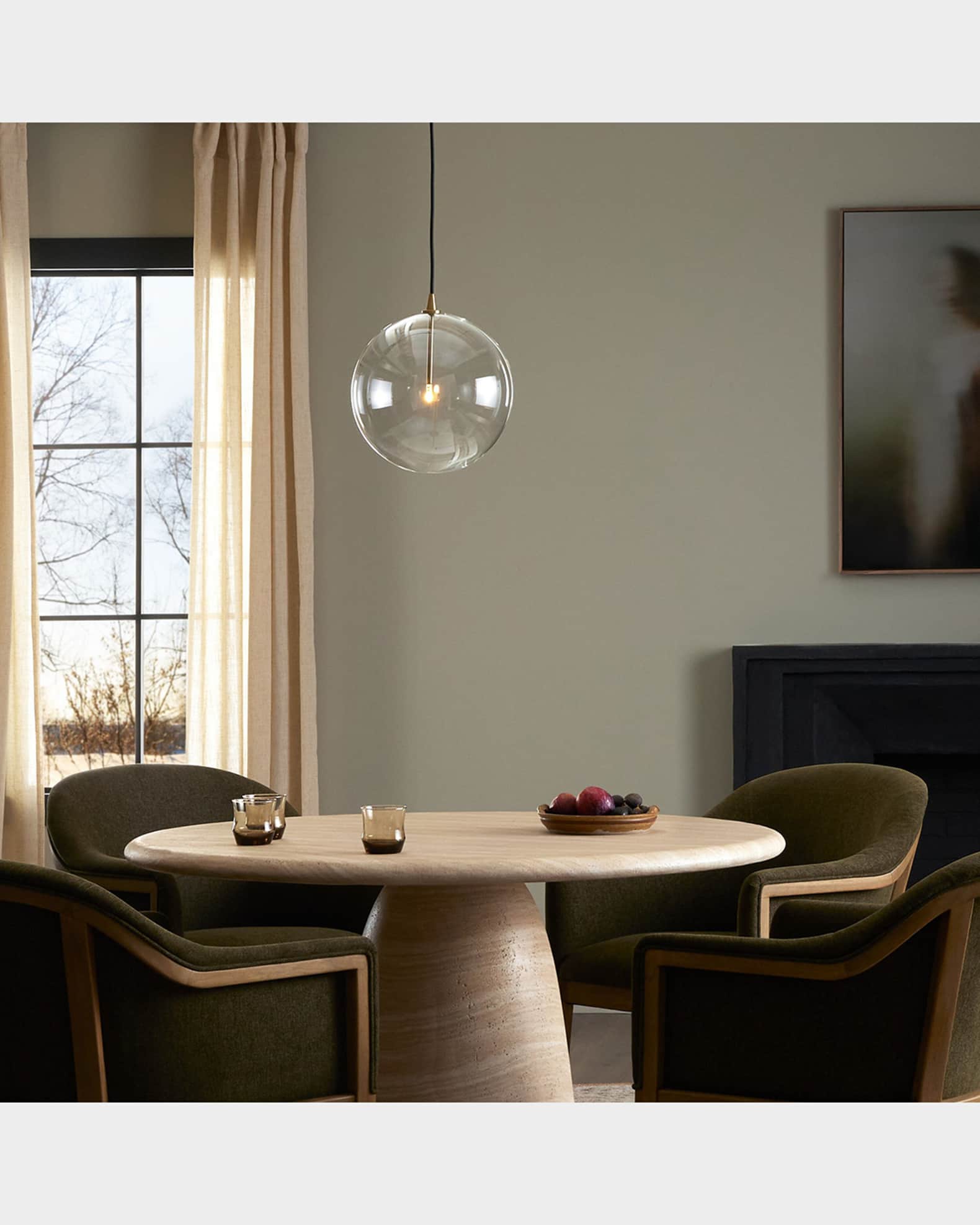 Four Hands Schwung Collection Glass Globe Large Pendant Light Neiman Marcus