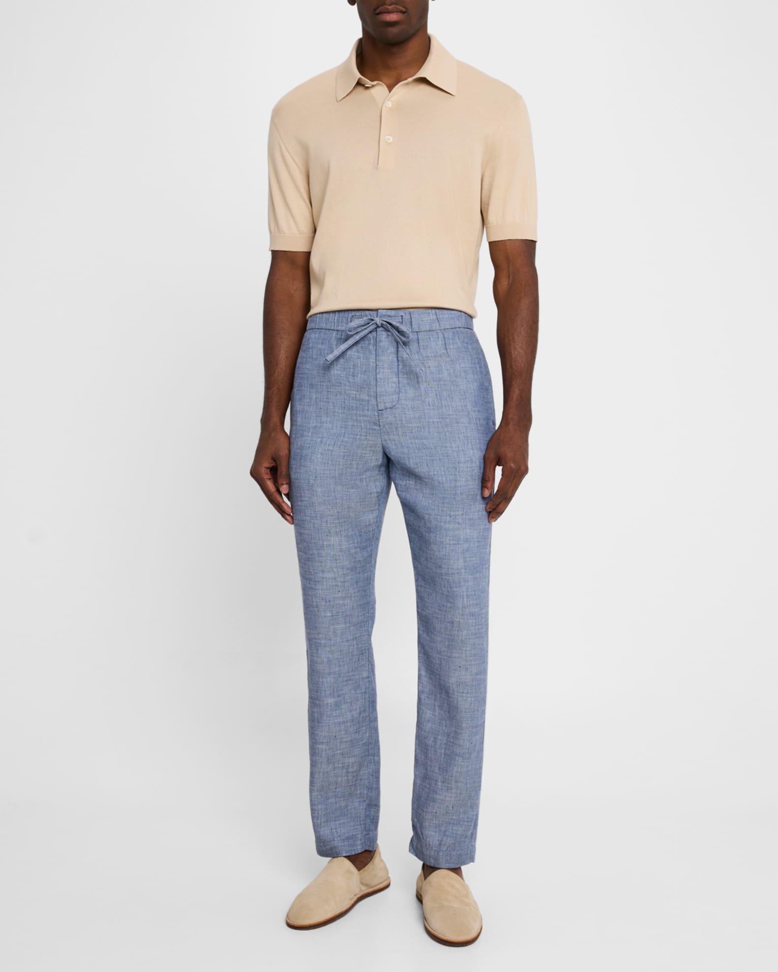 Men's Oscar Linen and Cotton Chinos 1