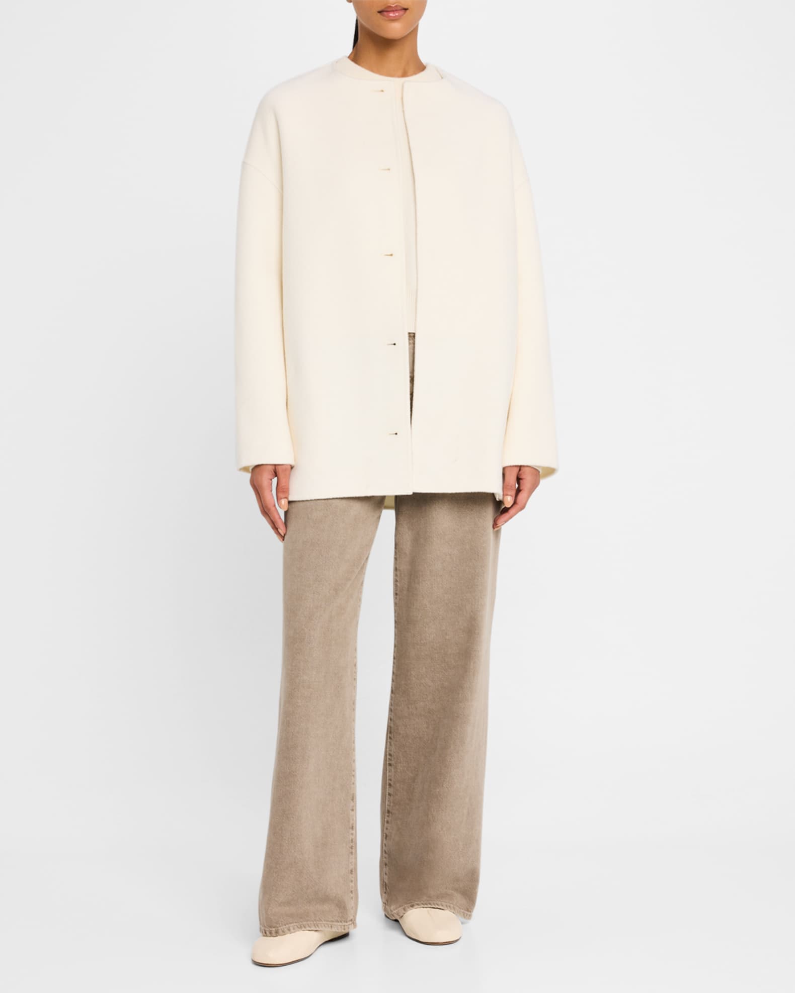 Gio Short Wool-Cashmere Coat 1