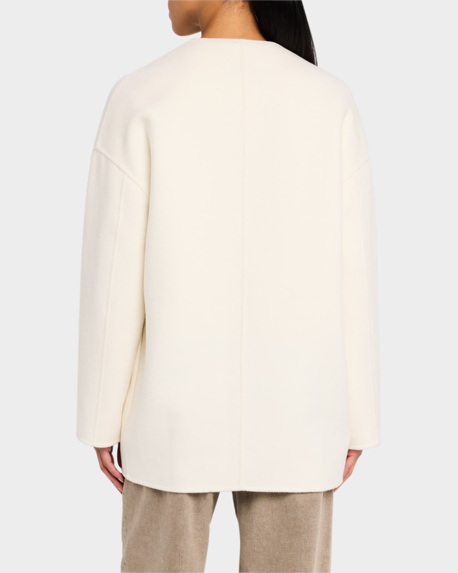 コート LOULOU GARY IVORY Coats STUDIO White Loulou Studio Ivory Wool Blend Gary Coat | italist