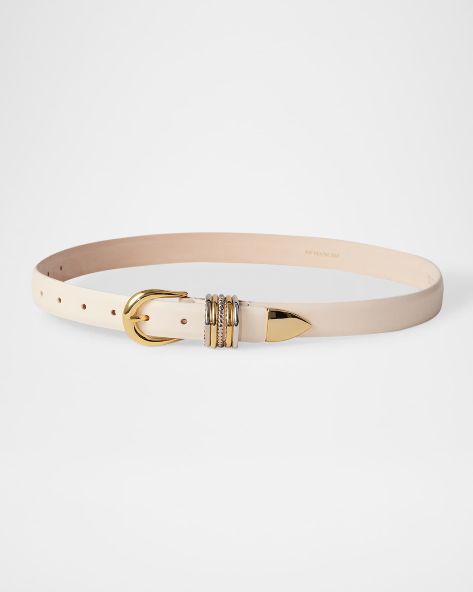 Hollyhock Embellished Leather Belt 0