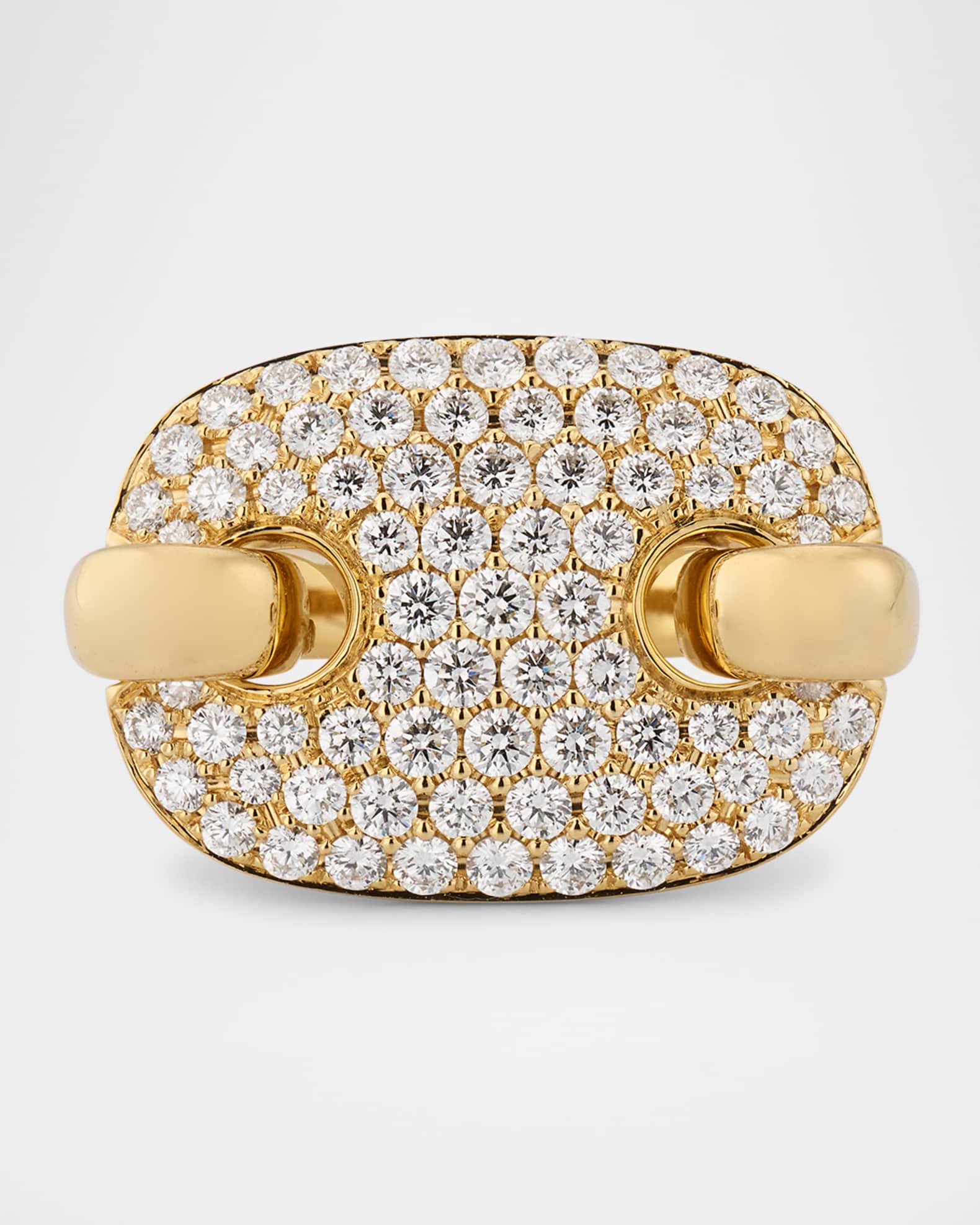 18K Yellow Gold Crivelli Pave Diamond Ring 0