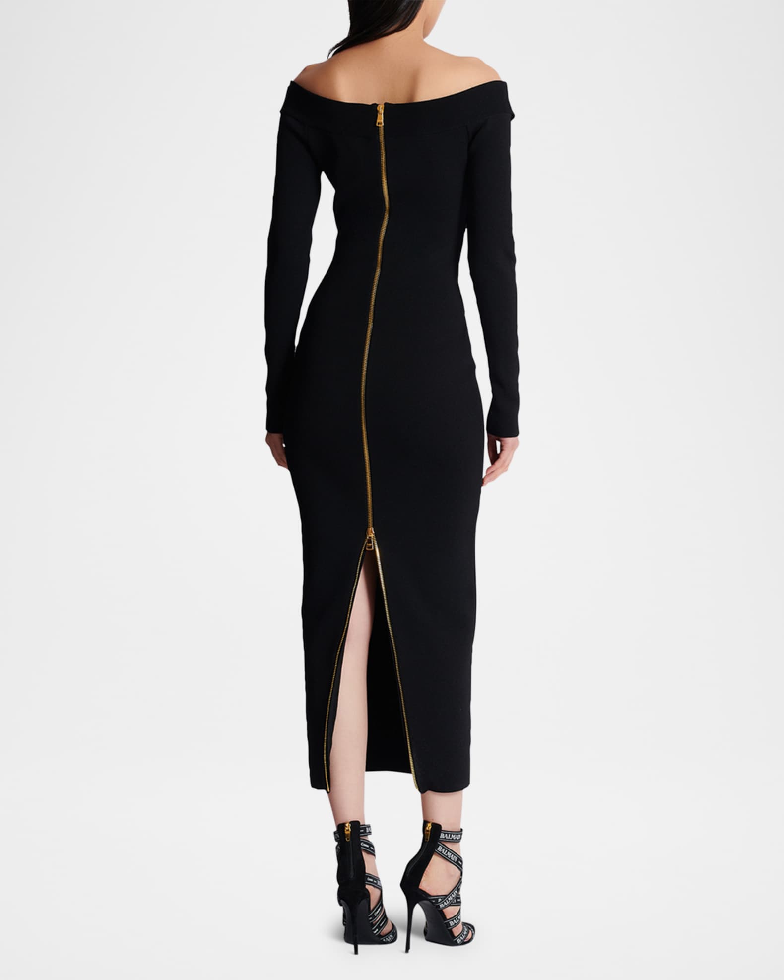 【送料&関税込】Balmain Ls Db Col Shoulder Cut Knit Dress Knit dress pink pink - Women | BALMAIN