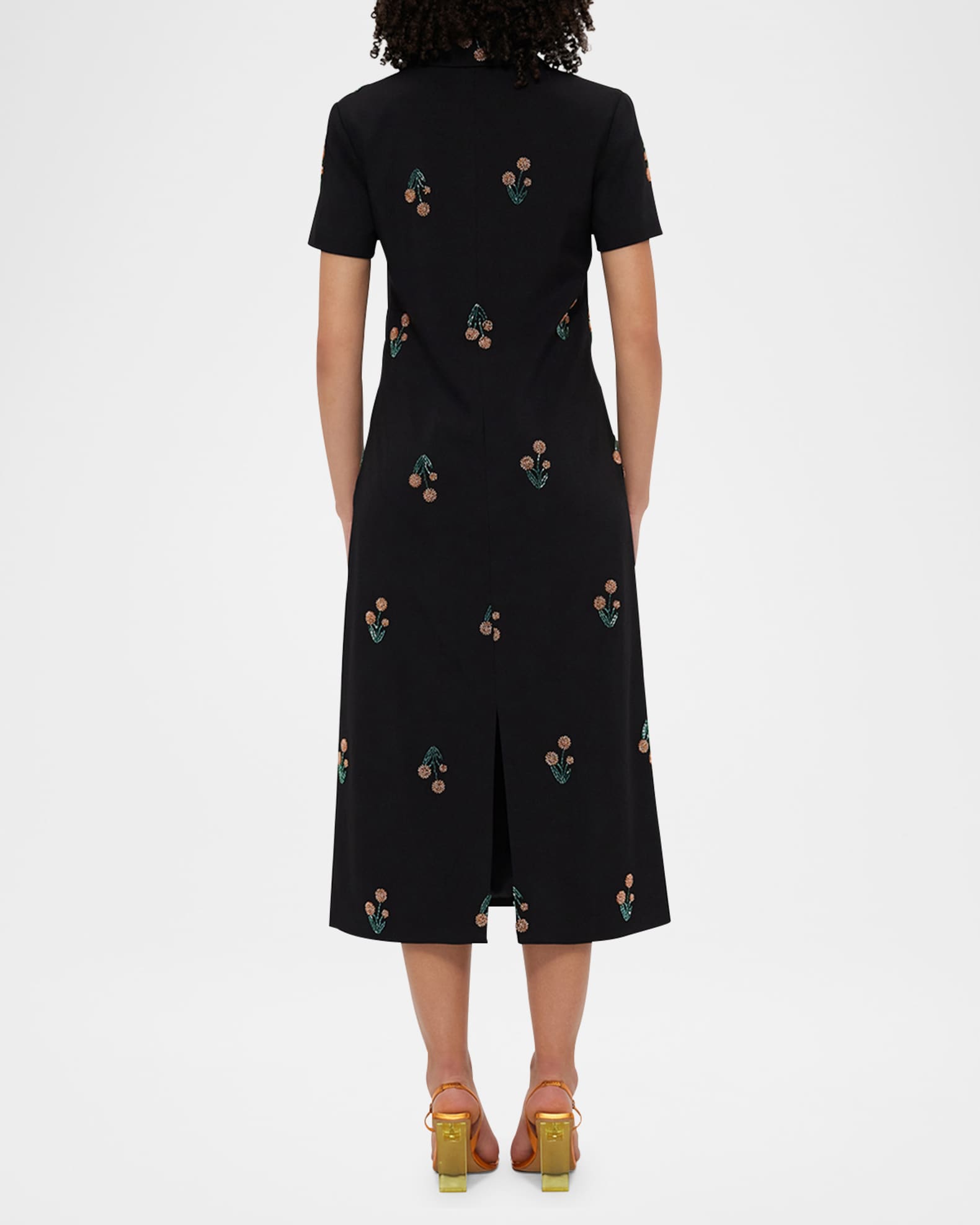 Nadine Wildflower Embellished Midi Shirtdress