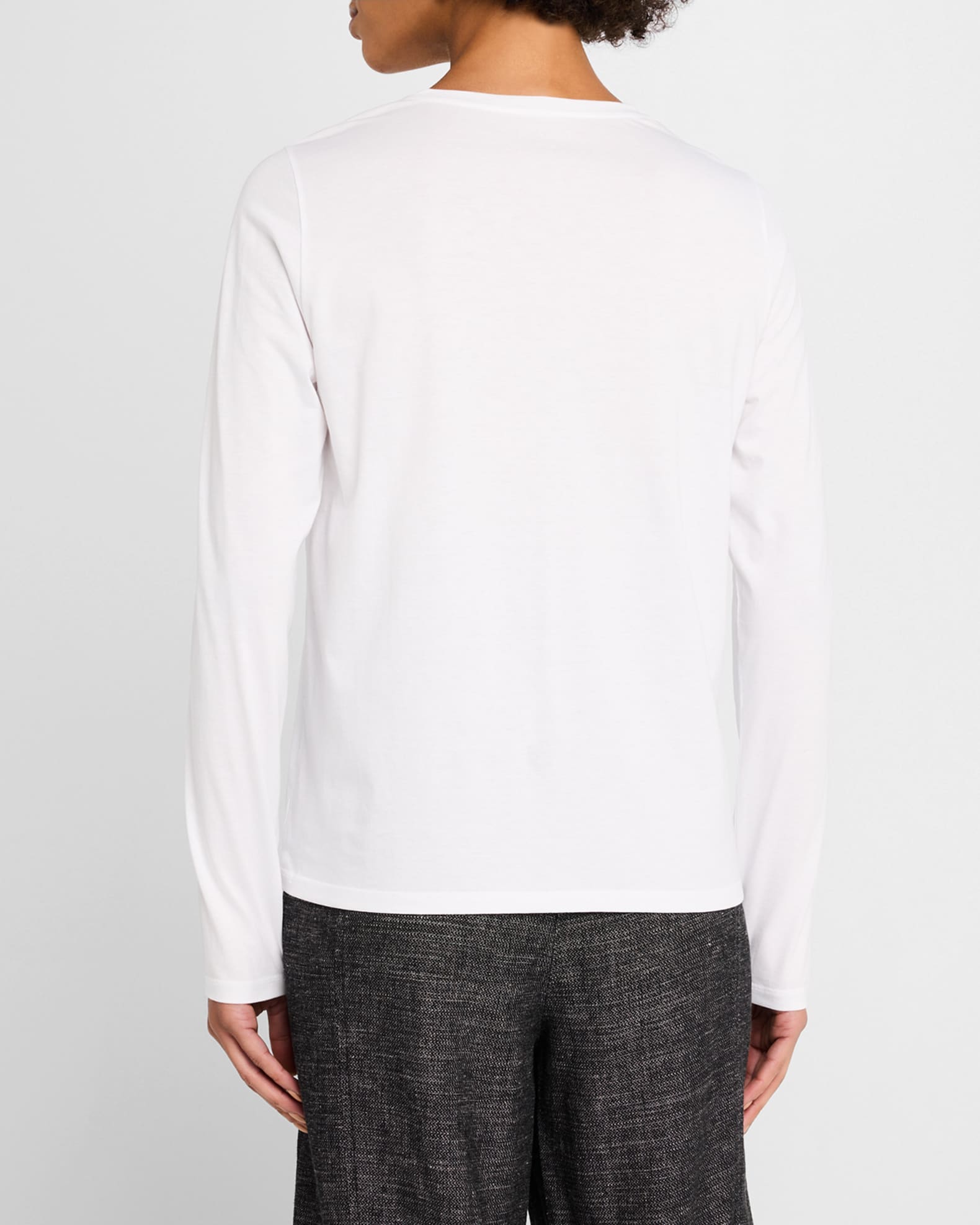 tシャツ organic cotton jersey long sleeve tee レディース Eileen Fisher Long-Sleeve Organic Cotton Jersey Tee | Neiman