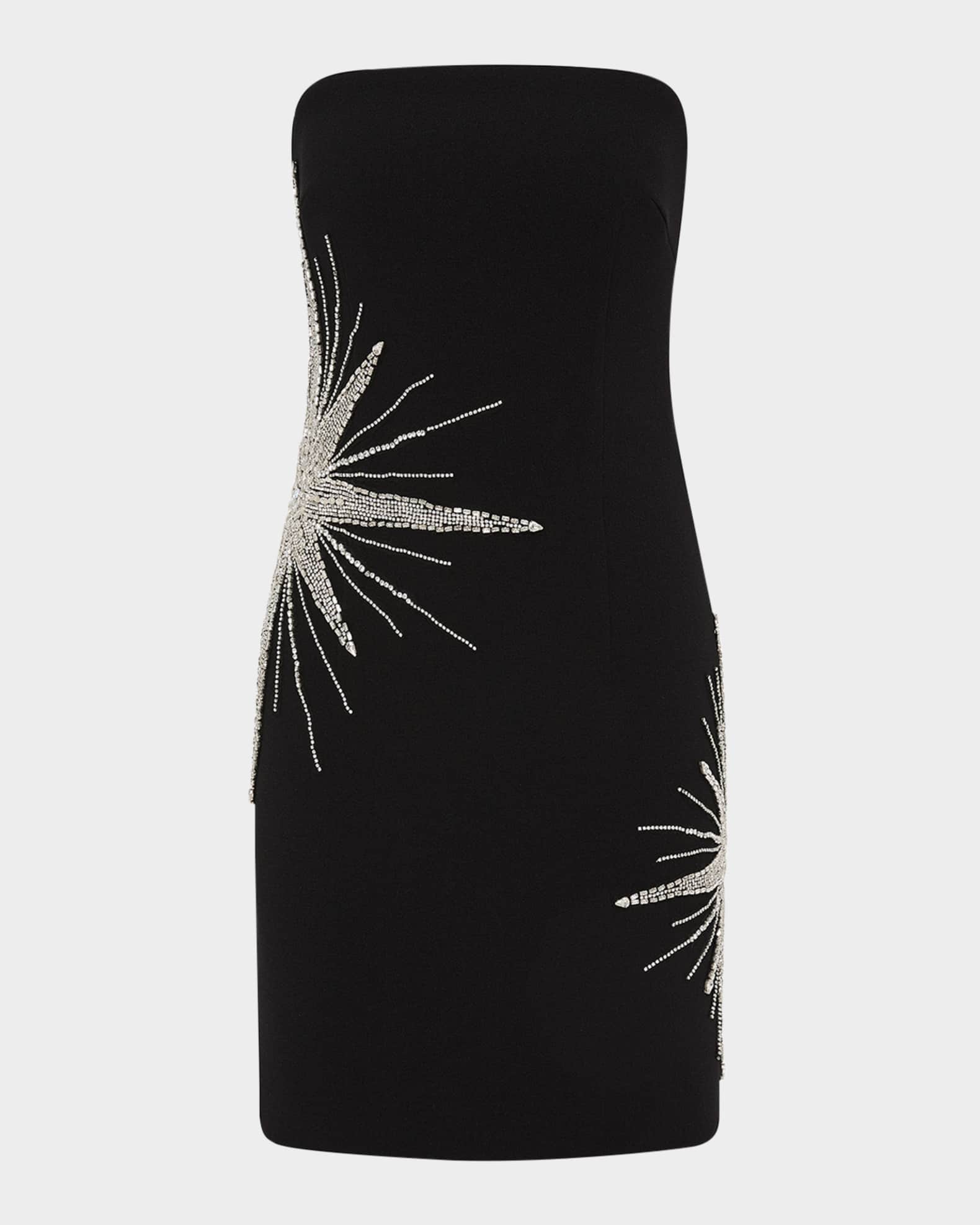 Estella Strapless Crystal Mini Dress 0