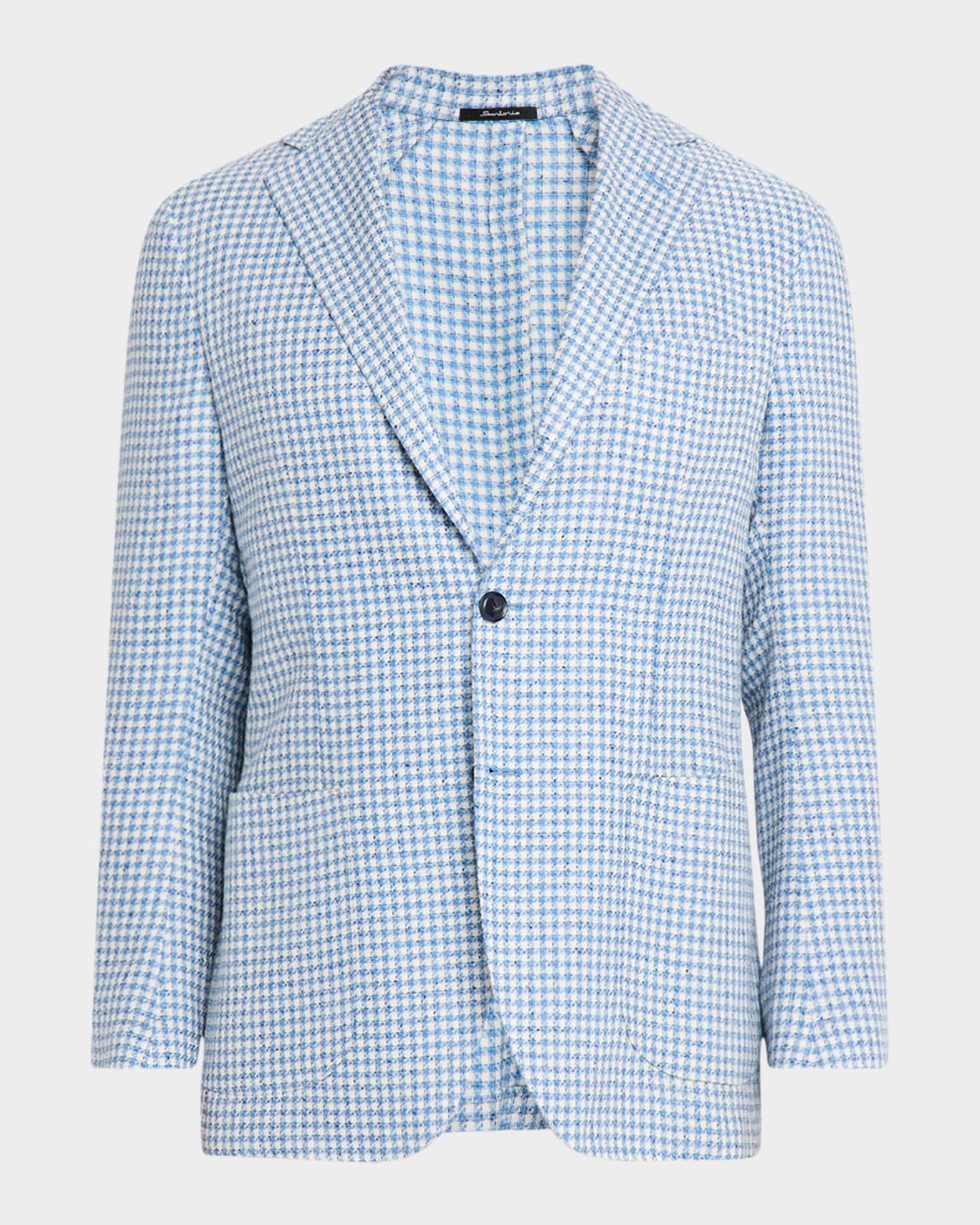 Men's Houndstooth Single-Breasted Sport Coat 0