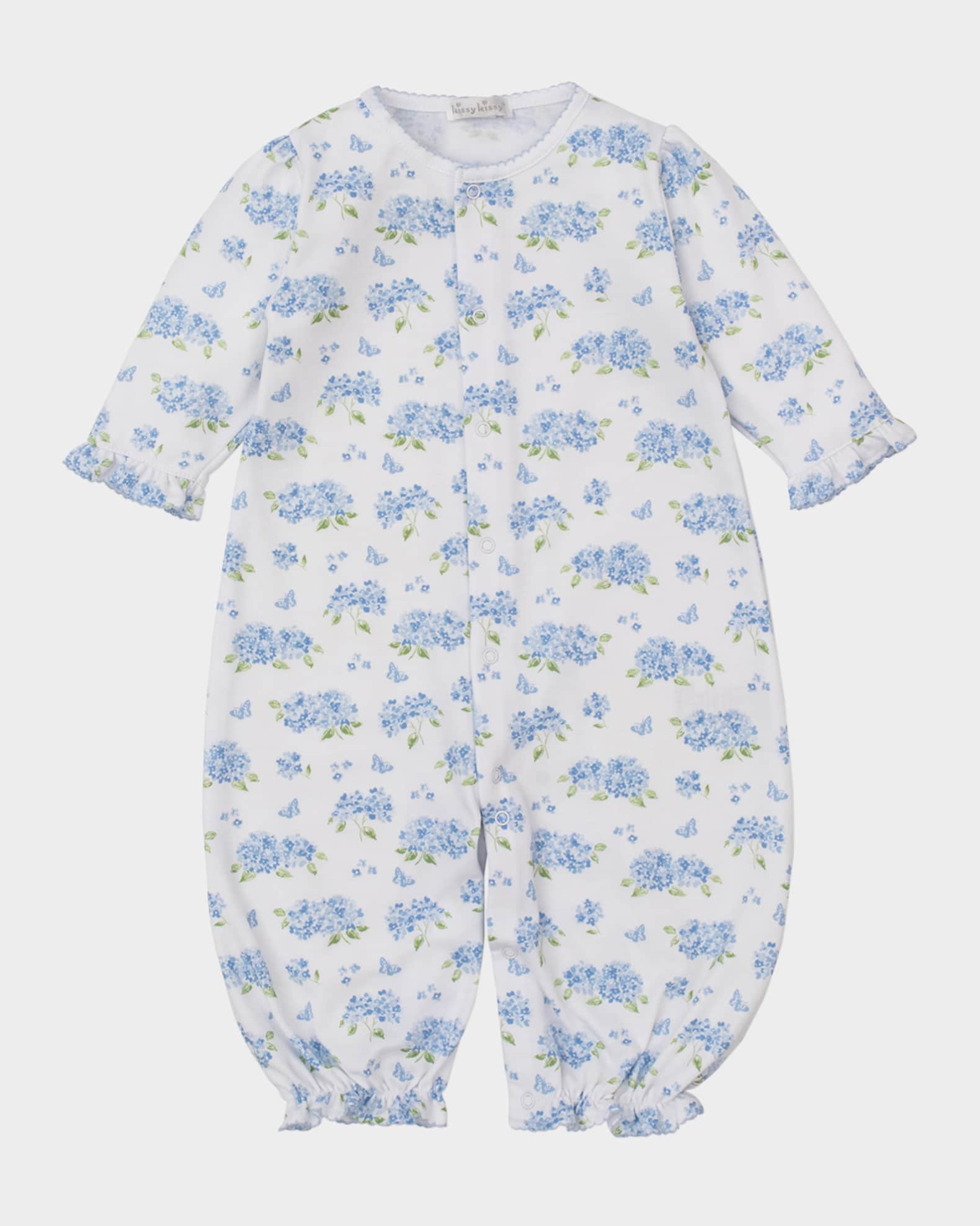 Girl's Heavenly Hydrangeas Convertible Gown, Size Newborn-S 1