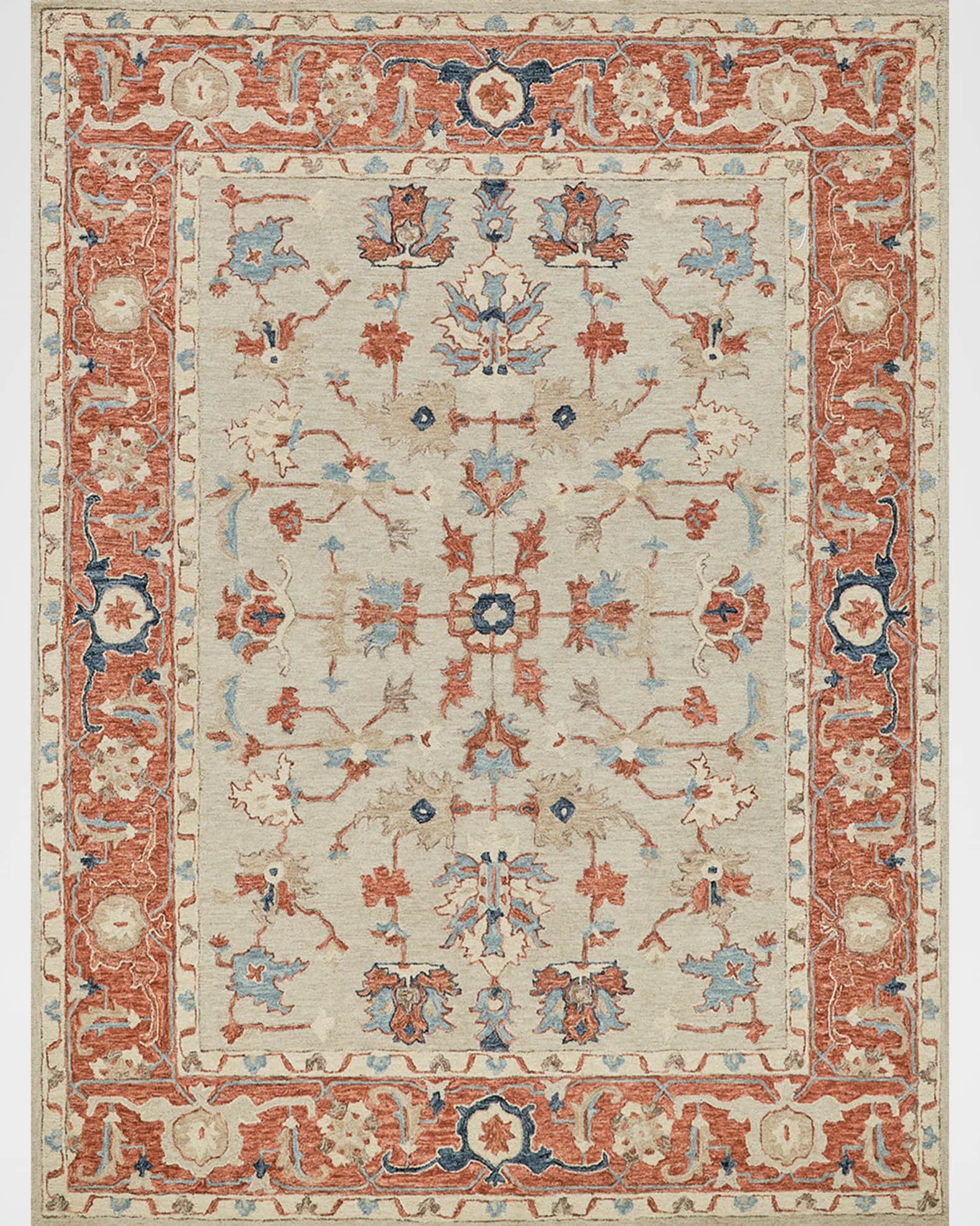 Richmond Serapi Hand-Tufted Beige/Rust Rug 0