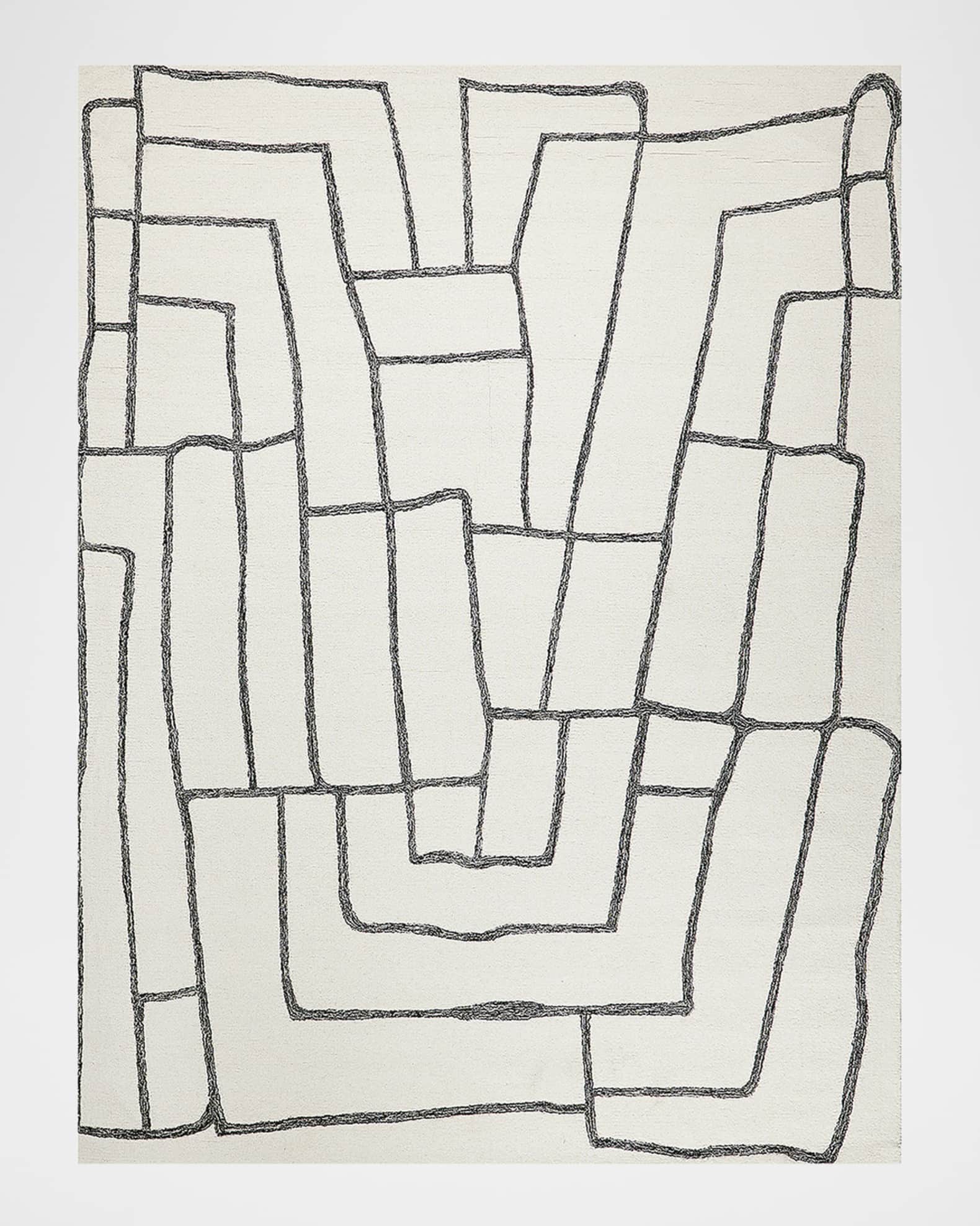 Tangiers Hand-Tufted Ivory/Black Rug 0