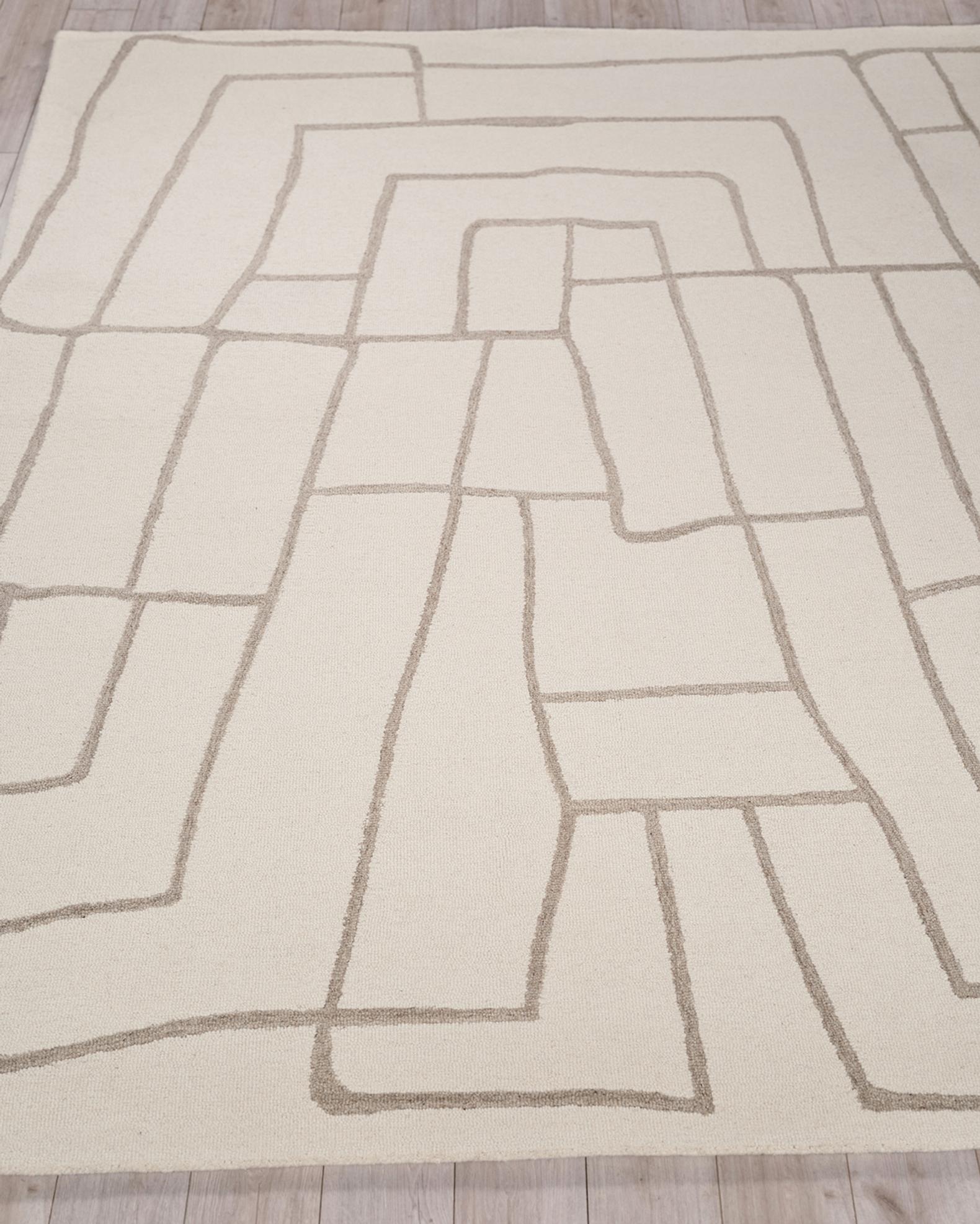 Exquisite Rugs Tangiers Hand-Tufted Ivory/Beige Rug, 9' x 12' | Neiman ...