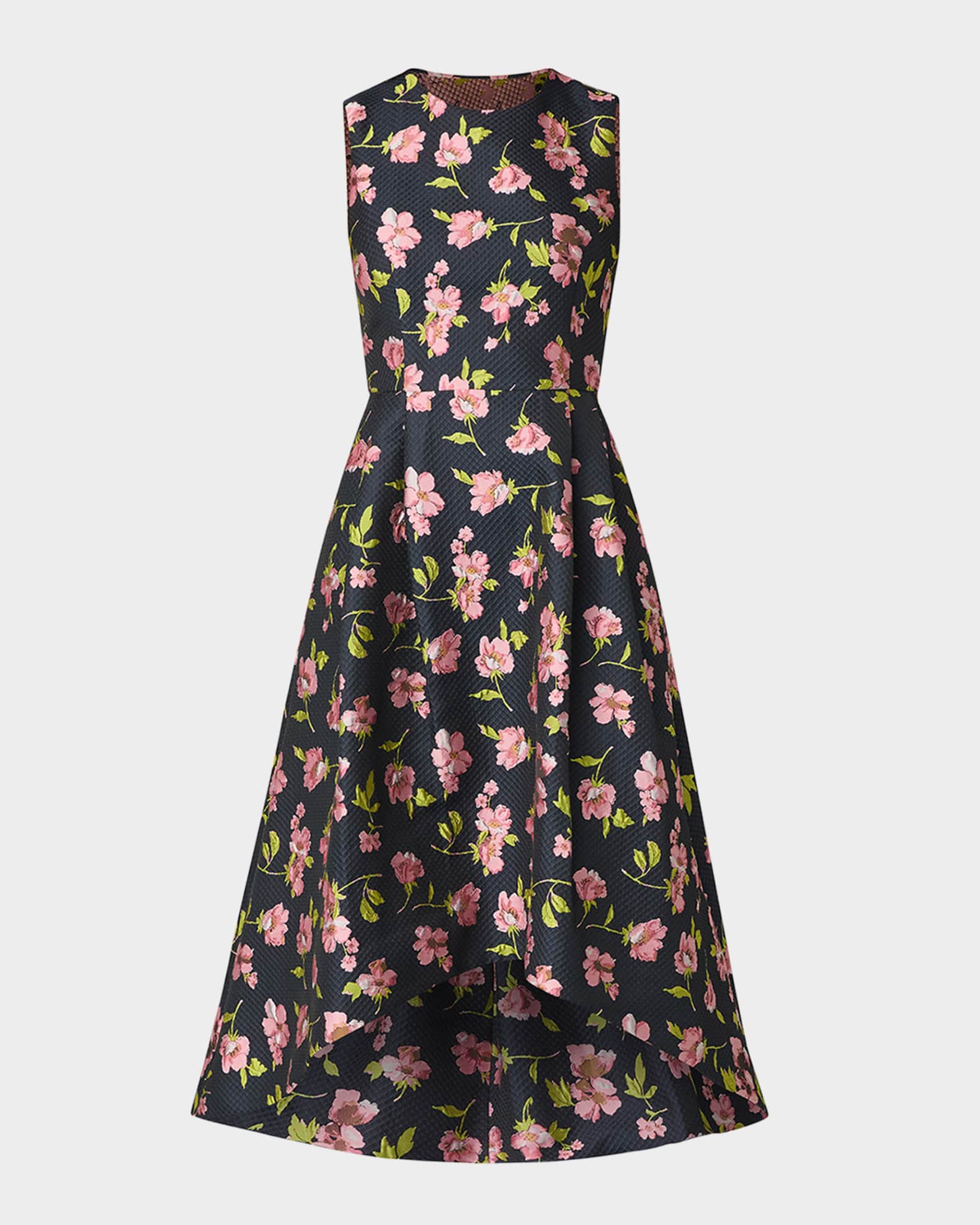 Shoshanna Jeanne High Low Floral Jacquard Midi Dress Neiman Marcus