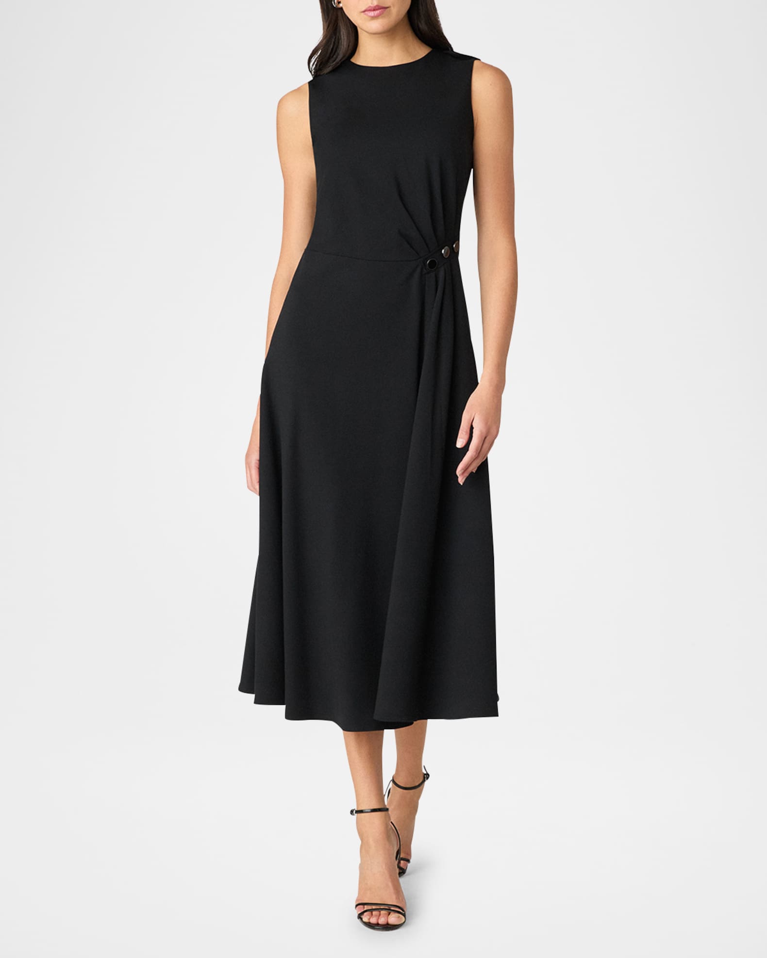 Keri Sleeveless Gathered Midi Dress 1
