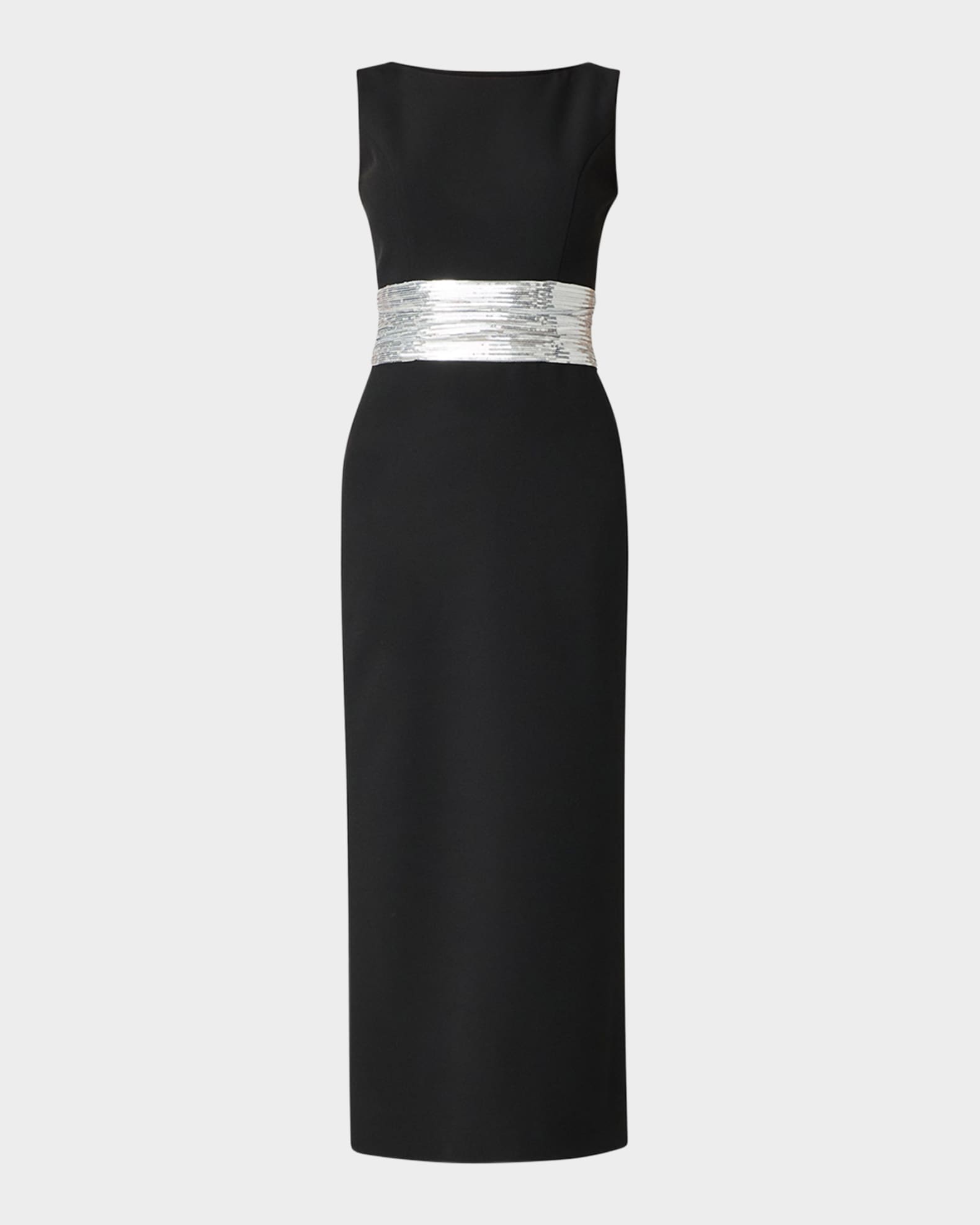 Sia Sleeveless Sequin Bow Midi Dress 0
