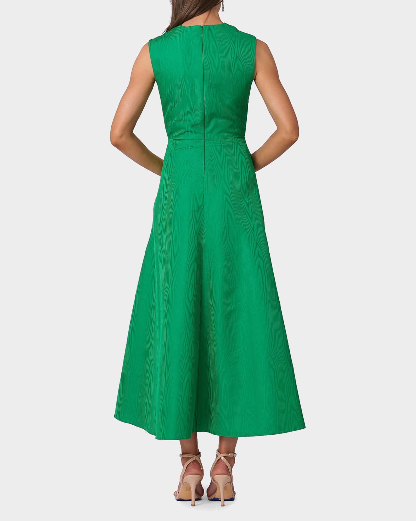 green dress winter outfit Mint Green 3/4 Sleeve SILK MAXI DRESS Mint Swirl 100% SILK 3/4 Sleeve Prairie Boho main image 0