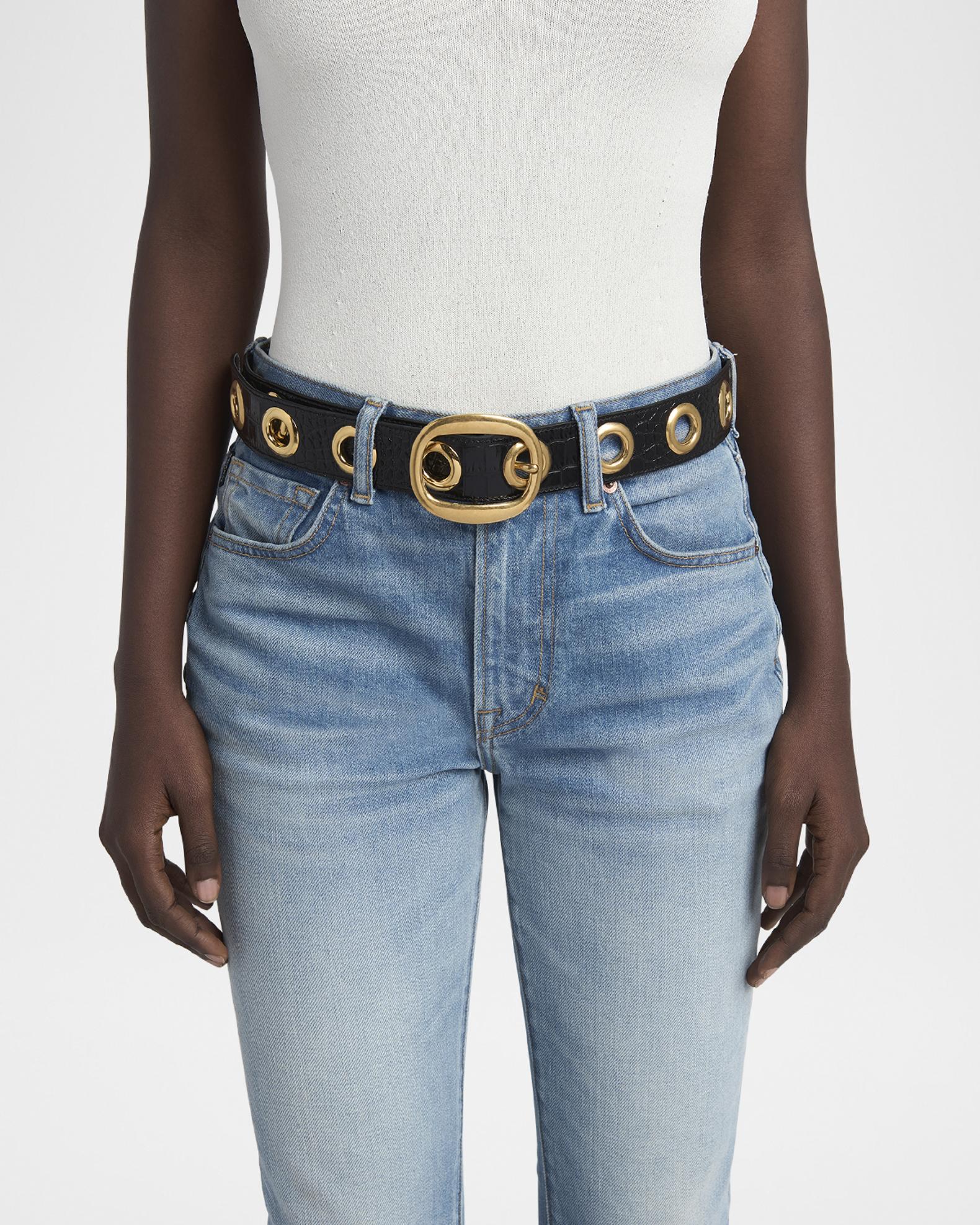 Tom Ford ladies\' belt TOM FORD T Logo Leather Reversible Belt | Neiman Marcus main image 4